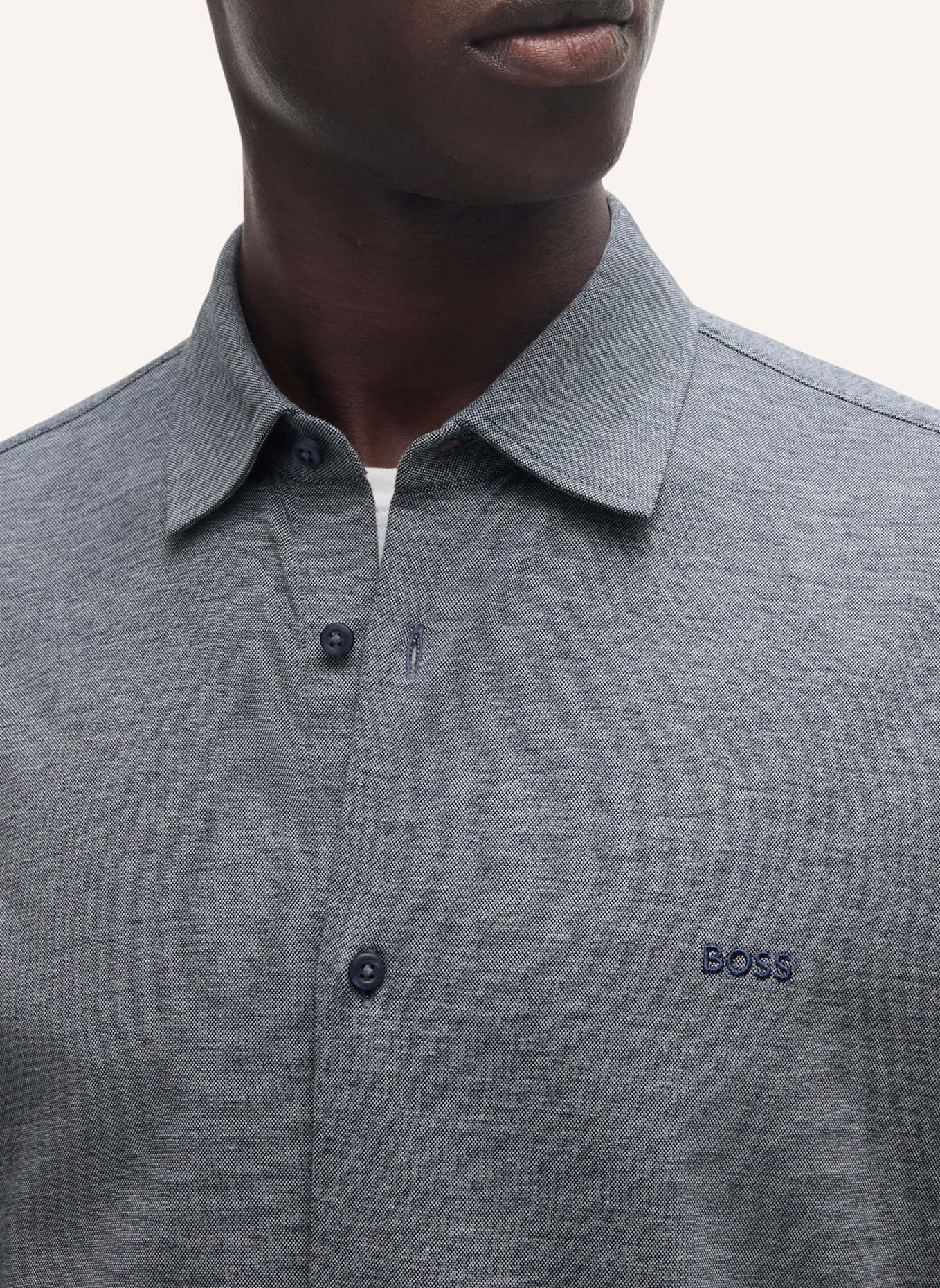 BOSS Hemd Slim Fit: DUNKELBLAU