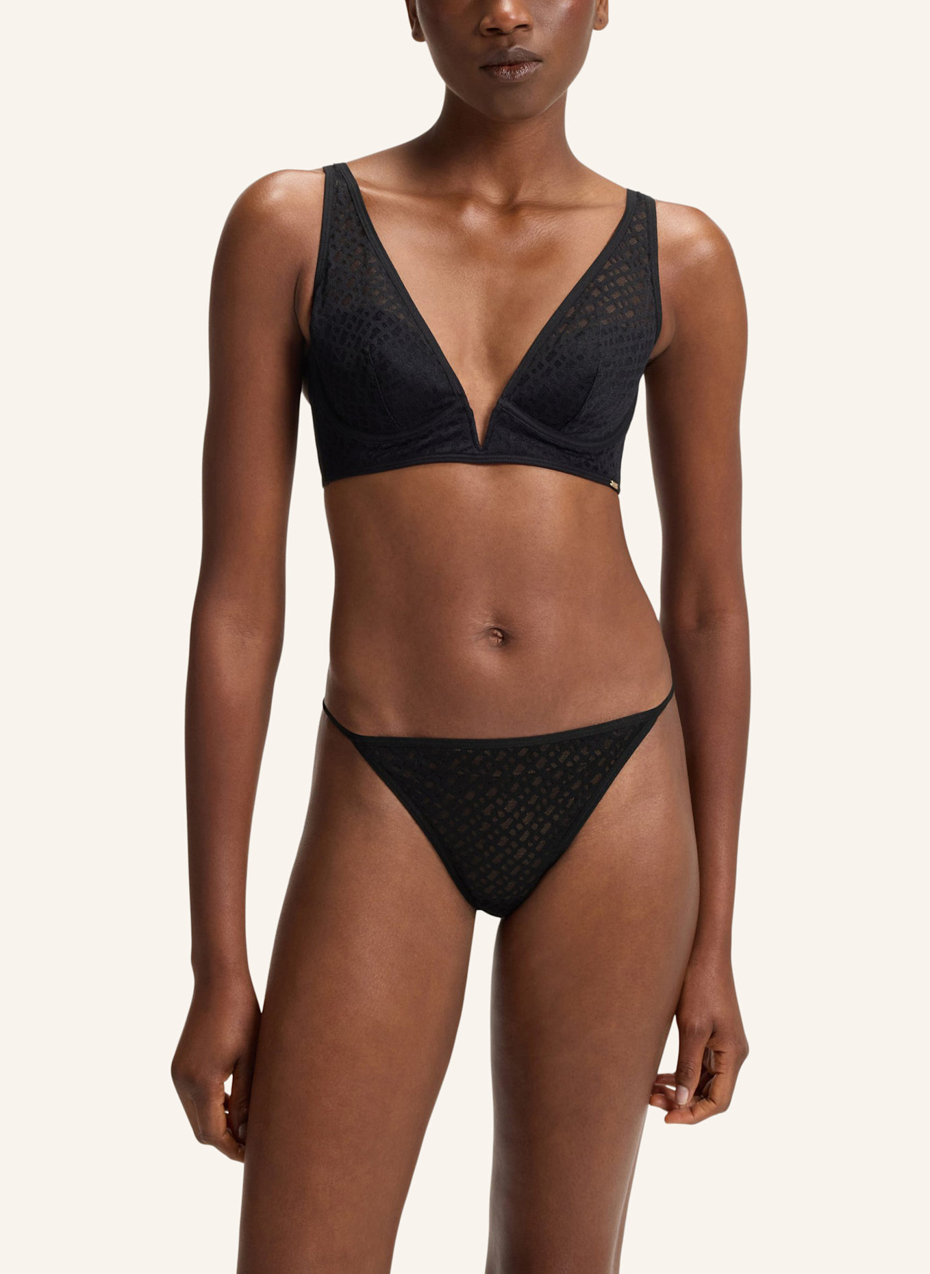 BOSS Slip STRING B LACE: SCHWARZ