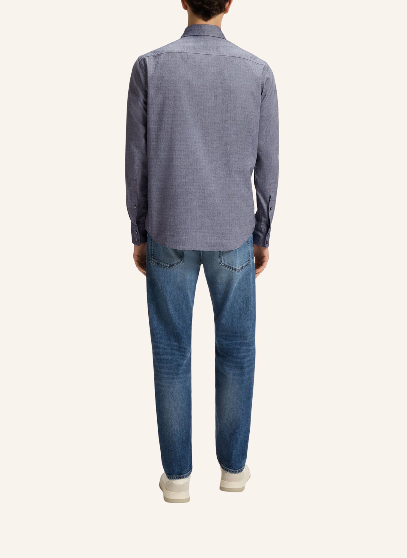 BOSS Casual Hemd RELEGANT_6_M Regular Fit: DUNKELBLAU