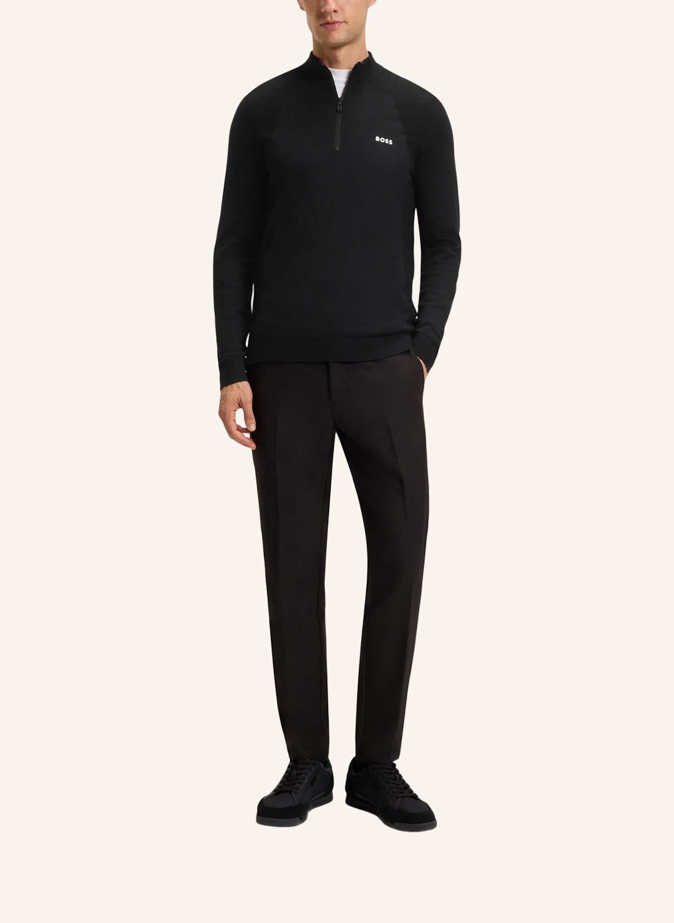 BOSS Pullover K_MOMENTUM-LITE MN Regular Fit: SCHWARZ