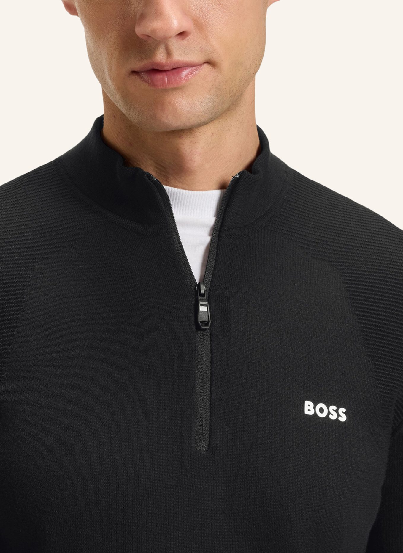 BOSS Pullover K_MOMENTUM-LITE MN Regular Fit: SCHWARZ