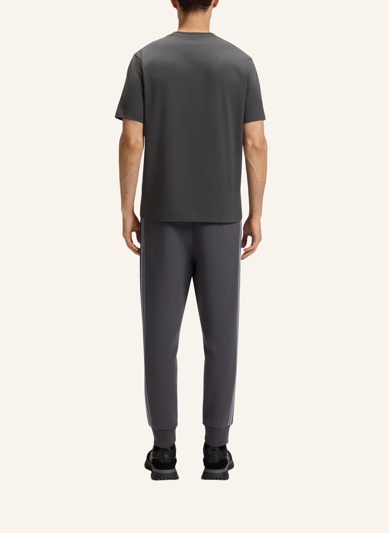 BOSS T-Shirt TEE GRX ZONE Regular Fit: DUNKELGRAU