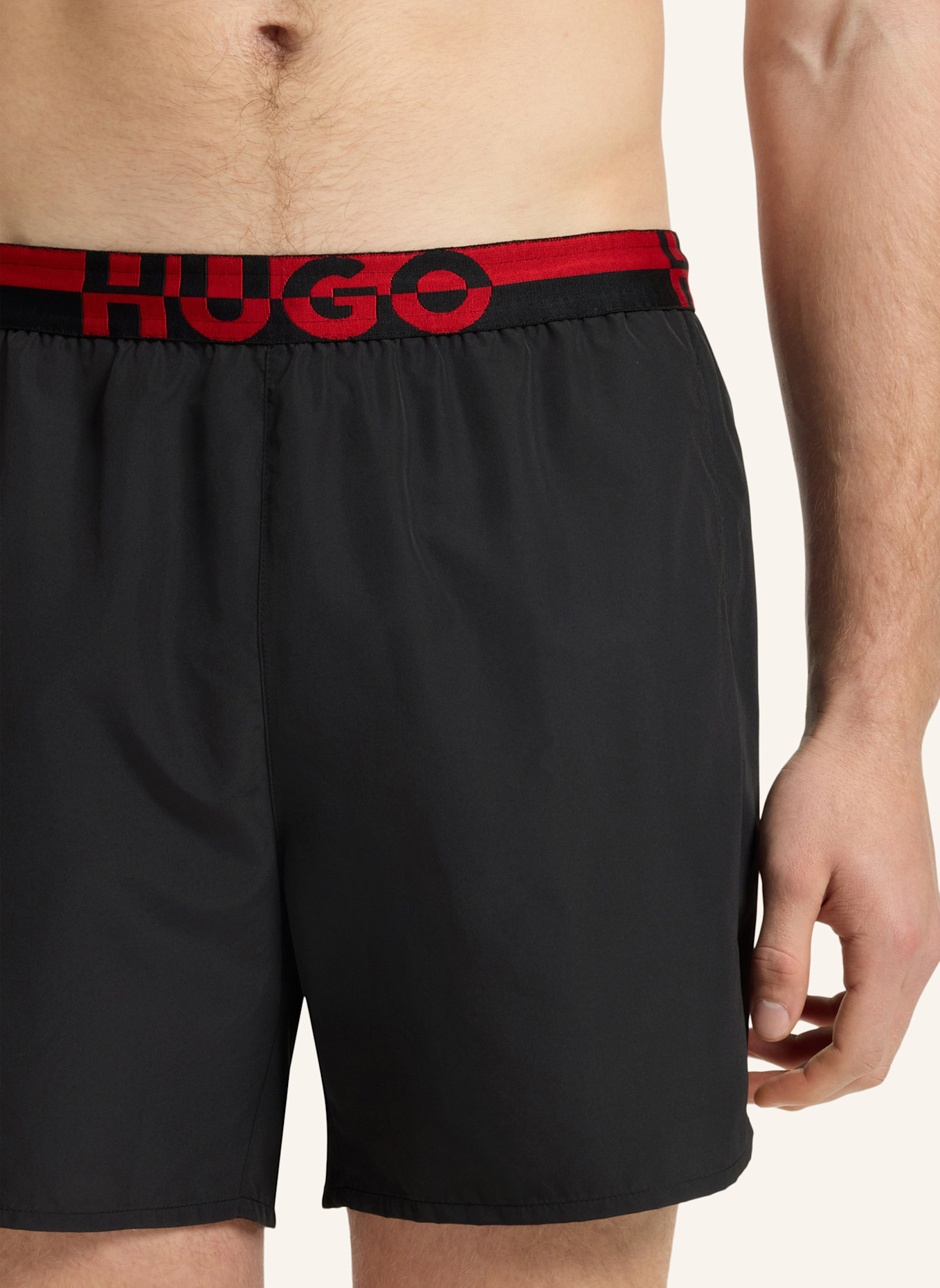 HUGO Badeshort TAPI: SCHWARZ
