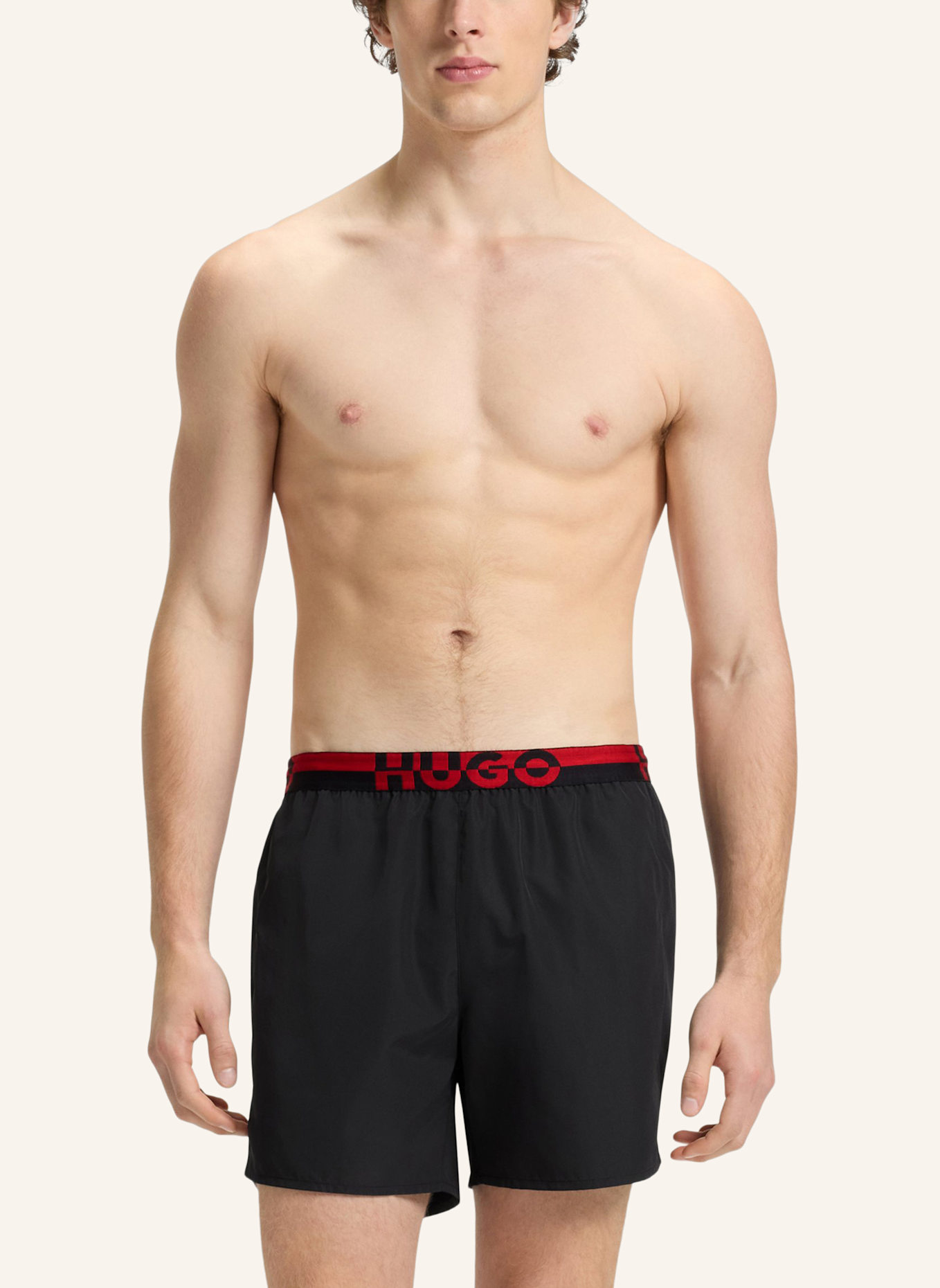 HUGO Badeshort TAPI: SCHWARZ