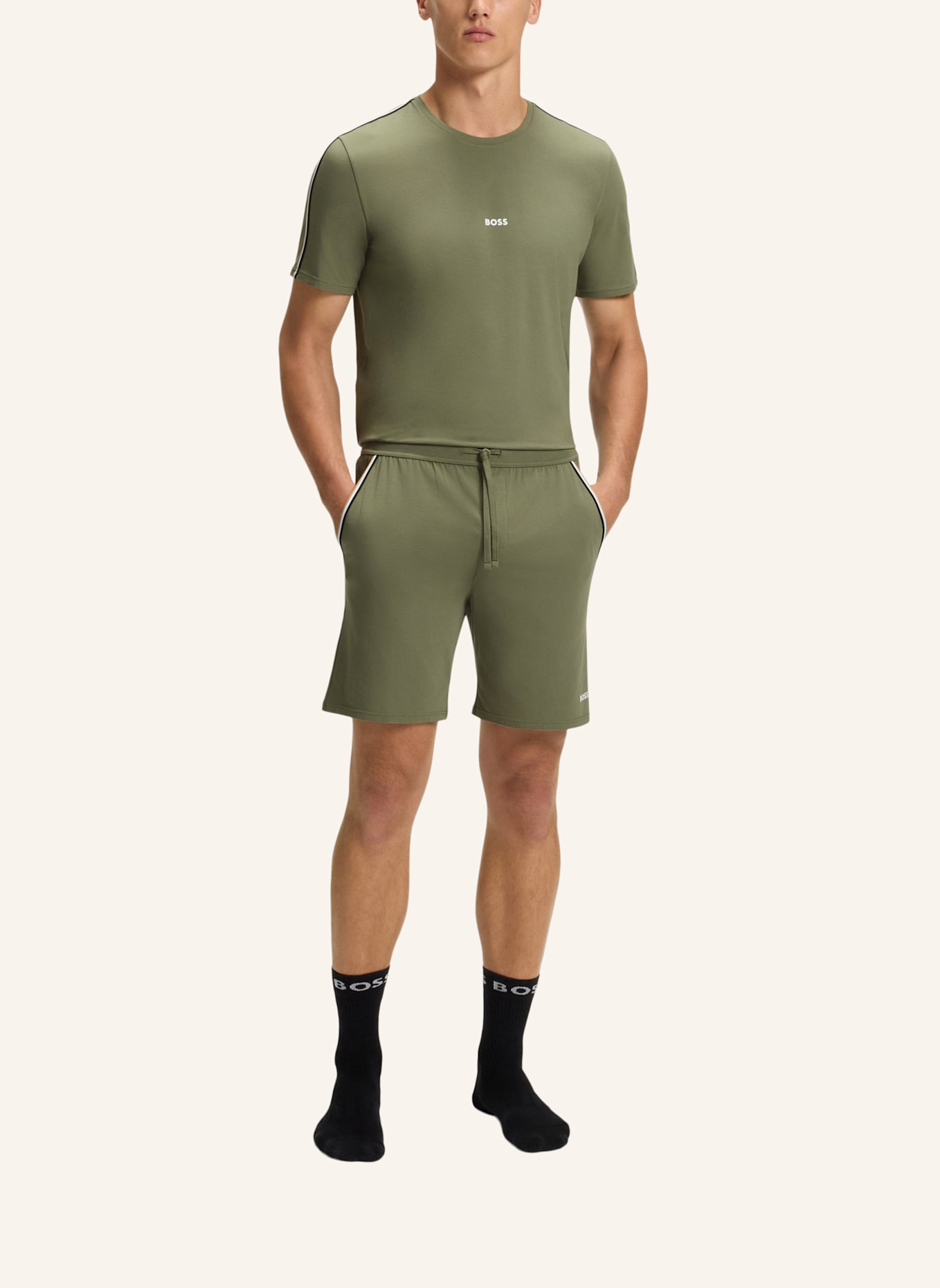 BOSS Pyjamas Unterteil UNIQUE SHORTS CW: GRÜN