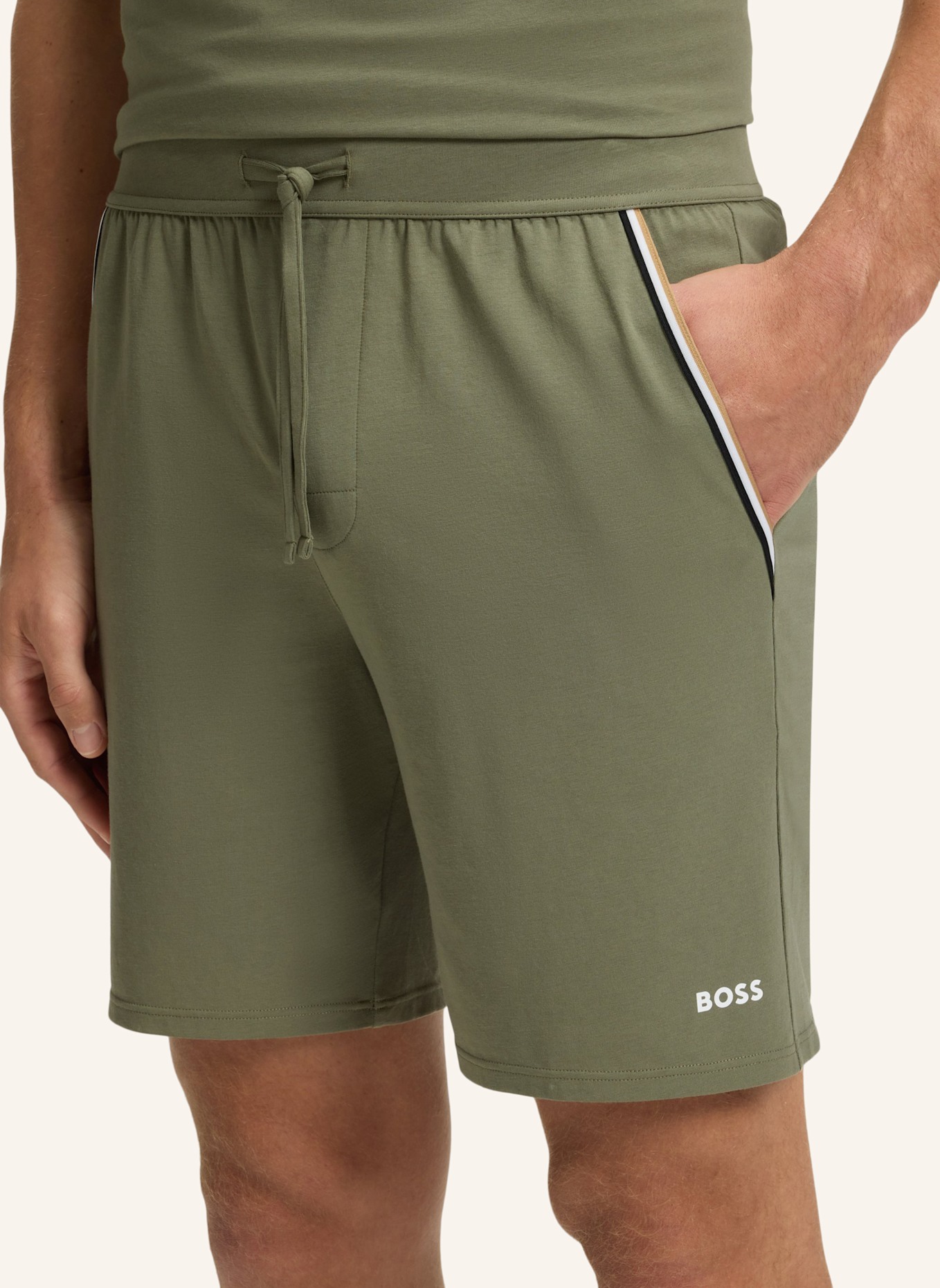 BOSS Pyjamas Unterteil UNIQUE SHORTS CW: GRÜN