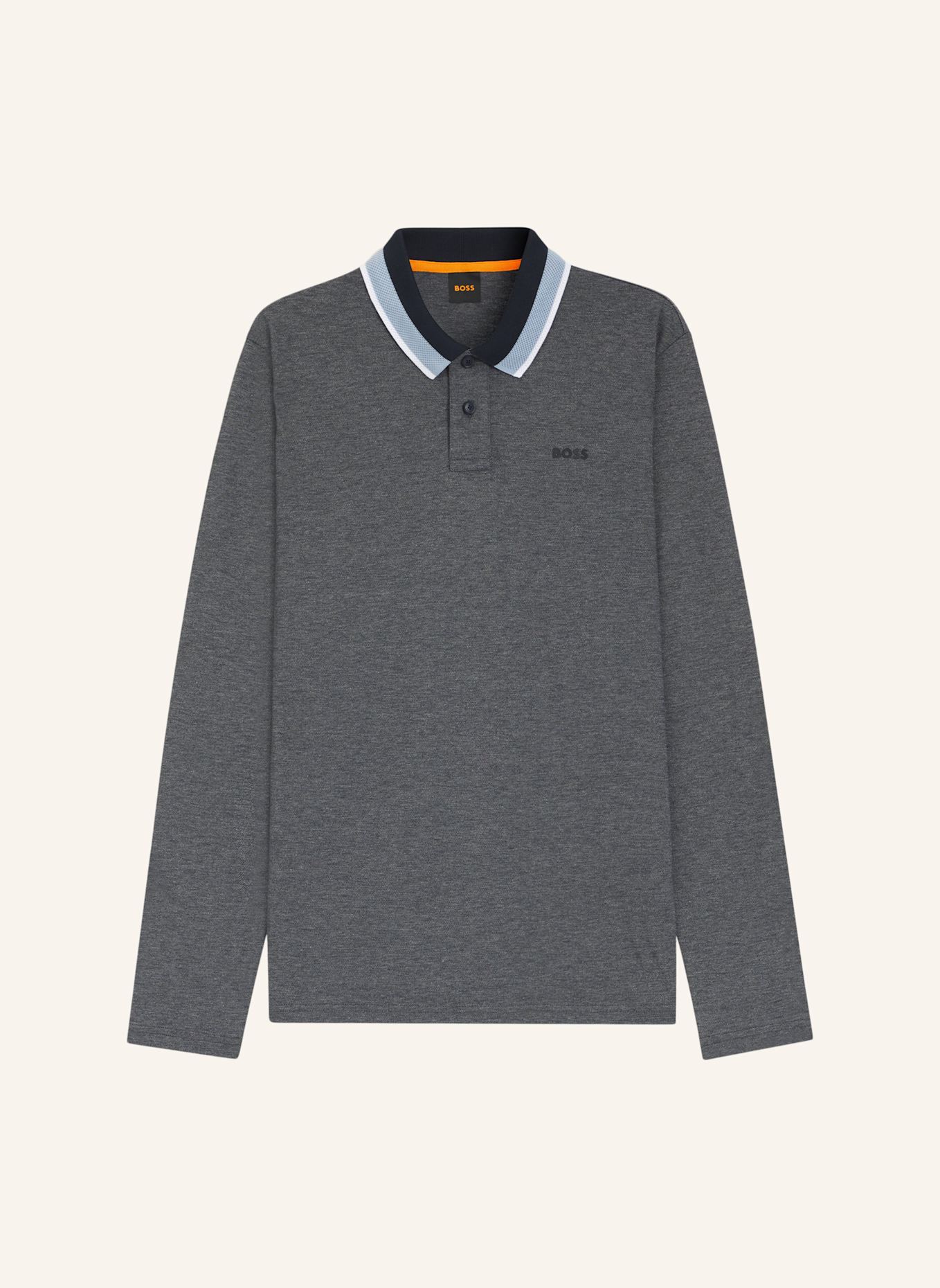 BOSS Poloshirt PEOXFORDLONG_1 Regular Fit: DUNKELBLAU