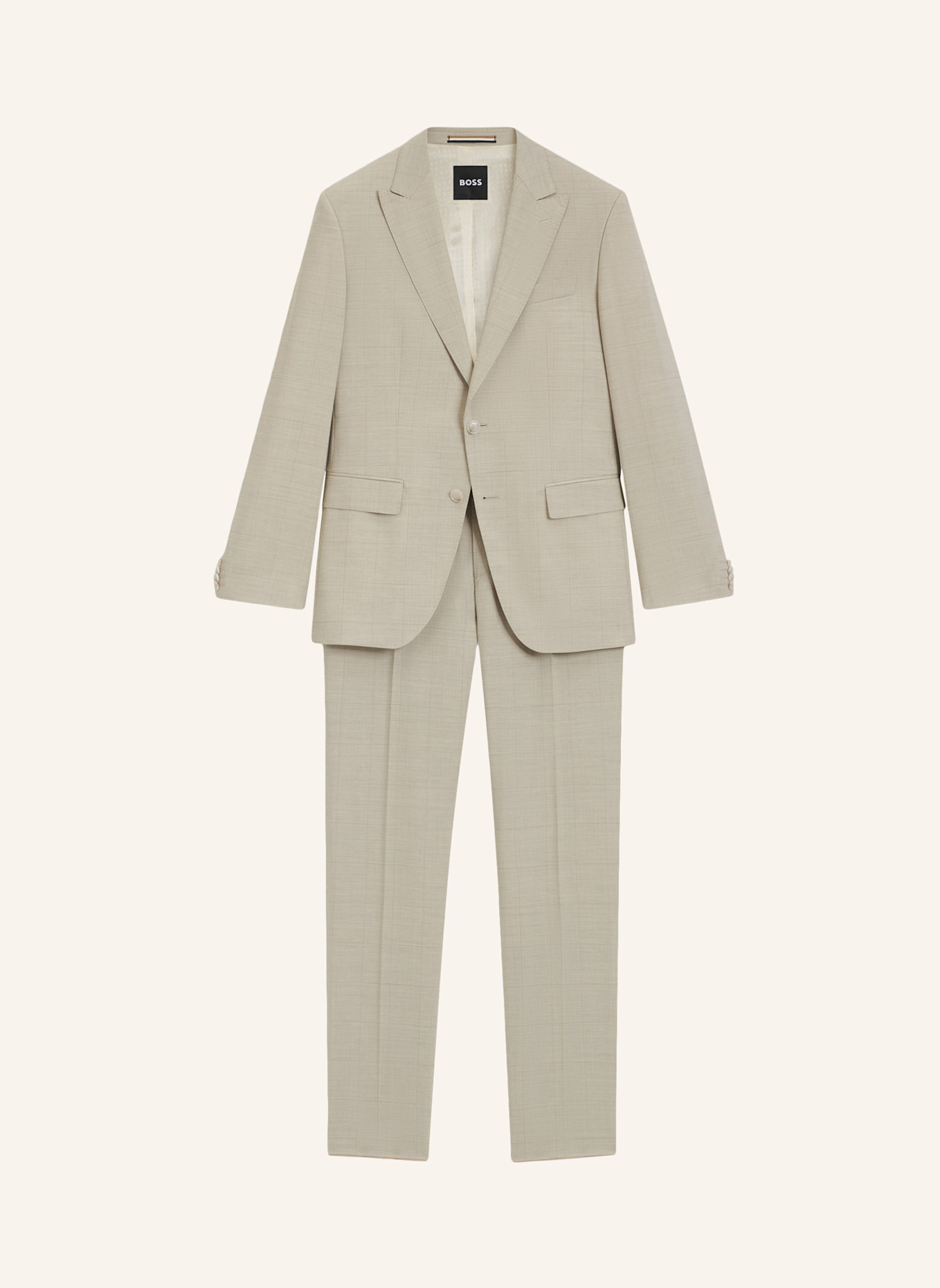 BOSS Business Anzug H-HUGE-2PCS-PEAK-253 Slim Fit: WEISS