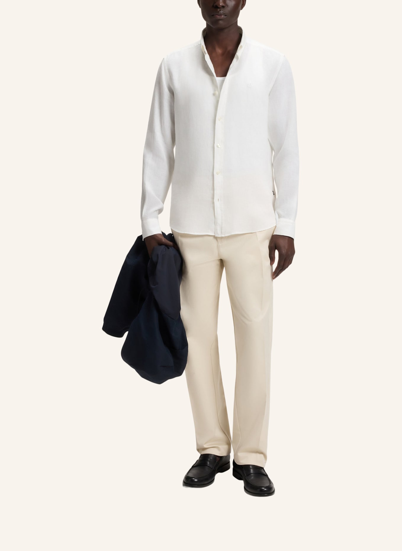 BOSS Casual Hemd H-ROAN-BD-E-C1-253 Slim Fit: WEISS