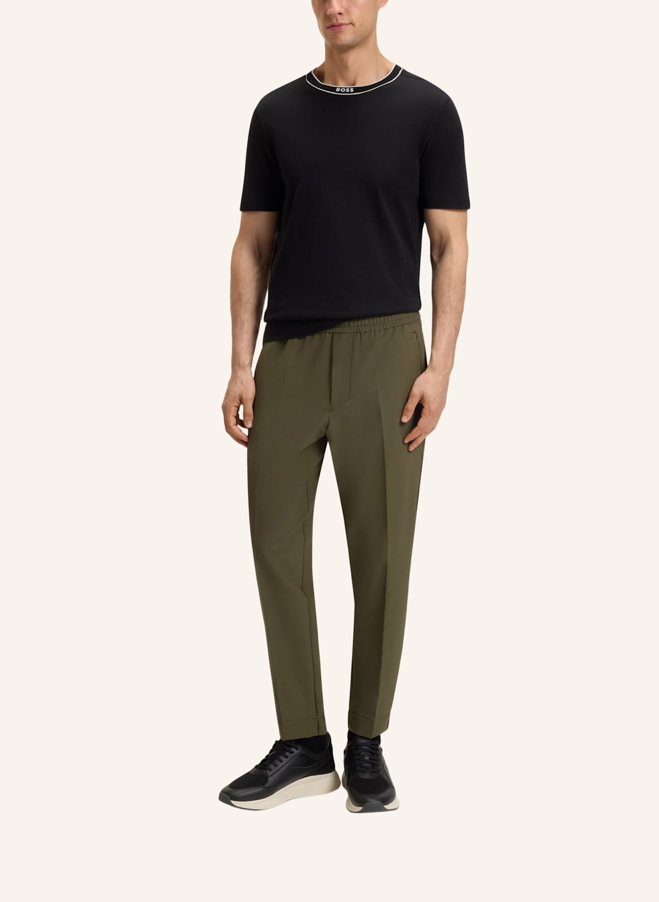 BOSS Chino FLEX Tapered Fit: DUNKELGRÜN