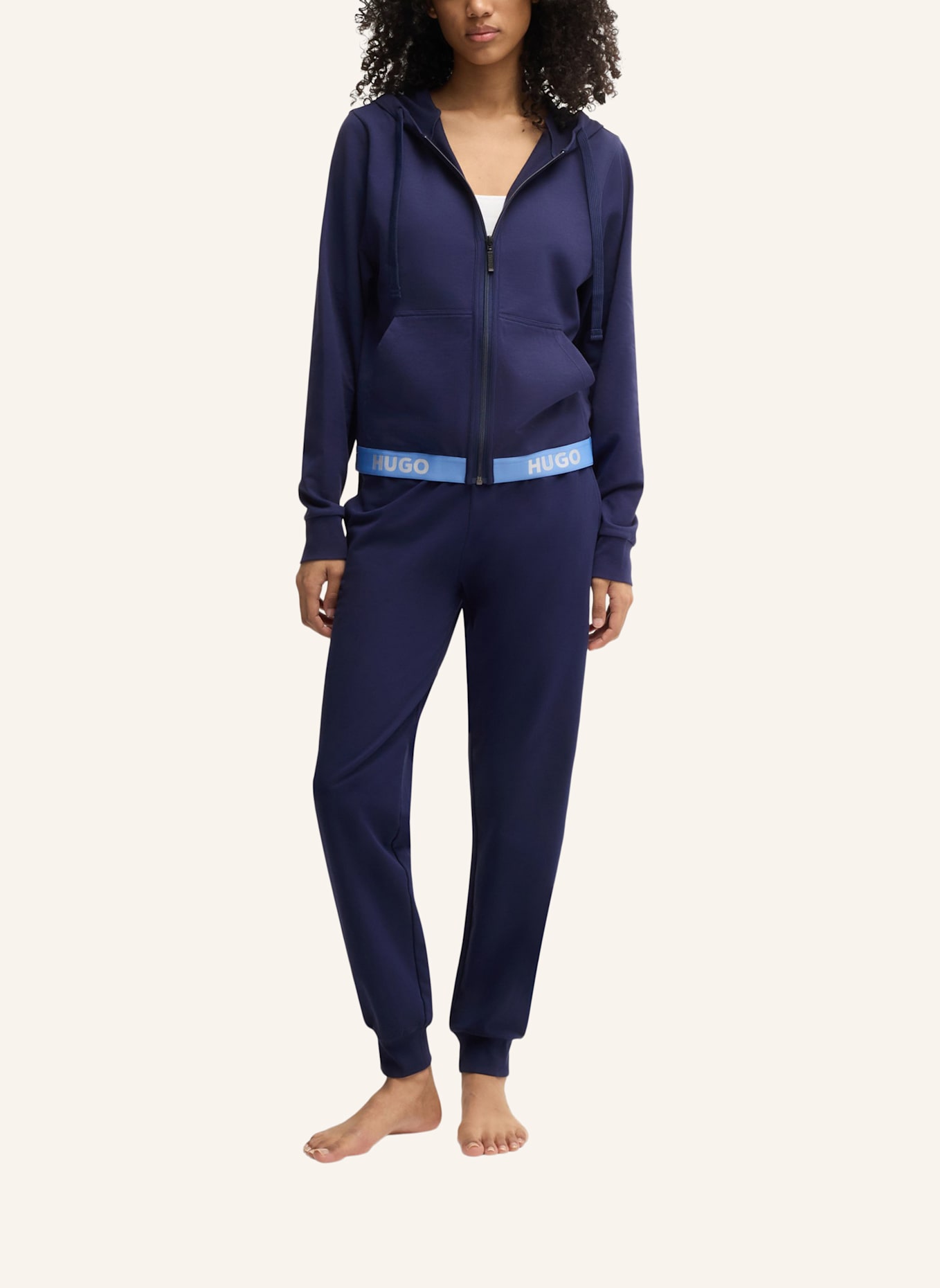 HUGO Lounge-Hose SPORTY: DUNKELBLAU