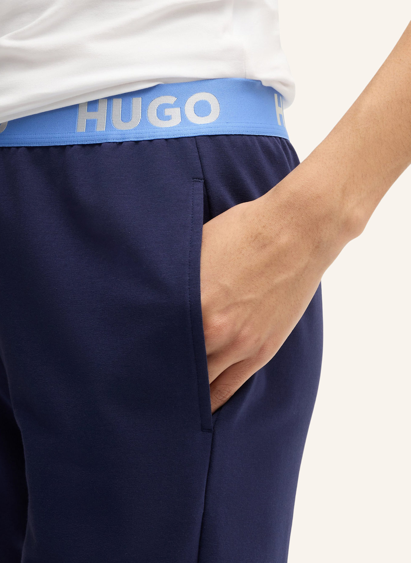 HUGO Lounge-Hose SPORTY: DUNKELBLAU