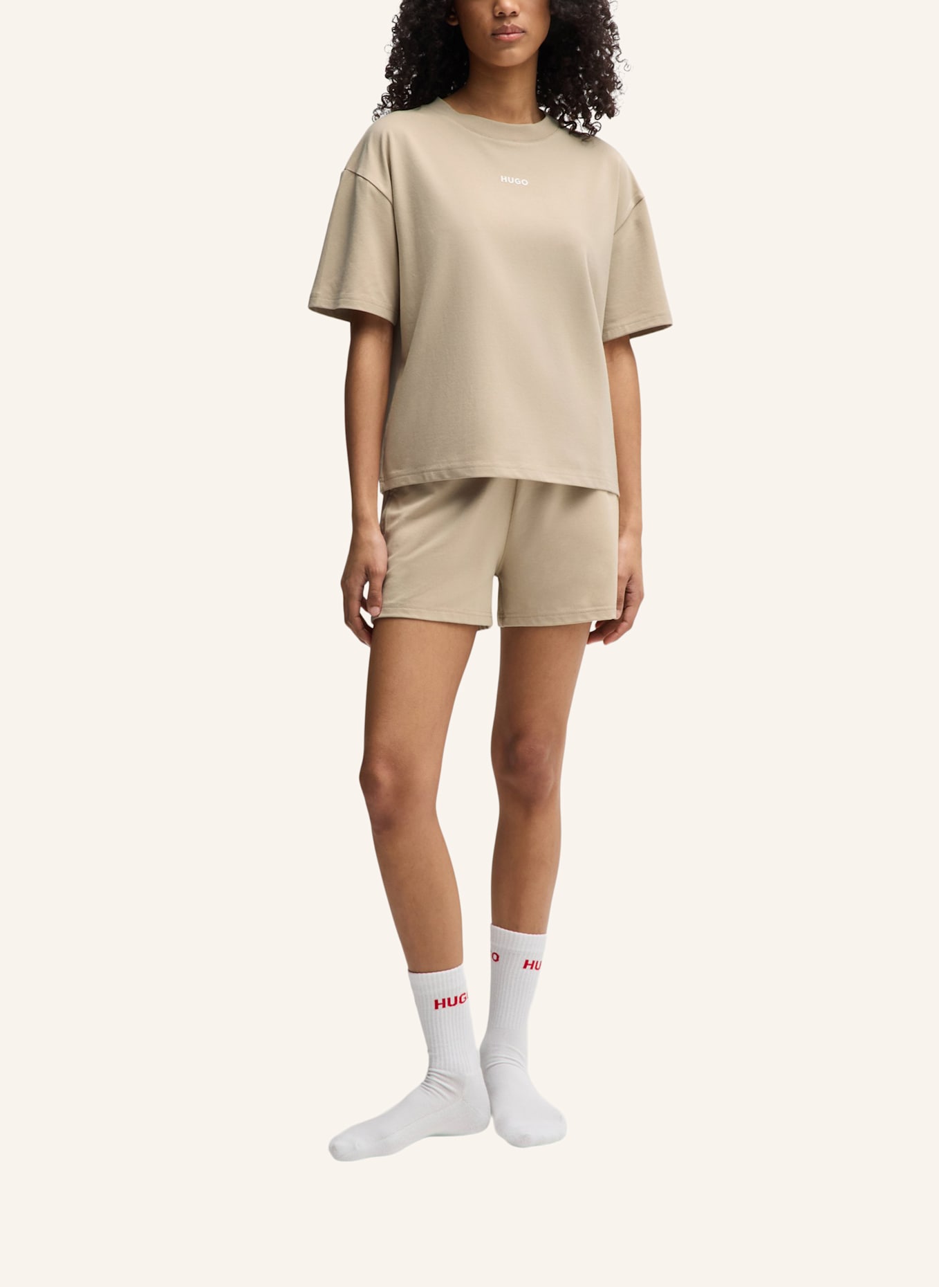 HUGO Lounge-Shirt SHUFFLE: BEIGE
