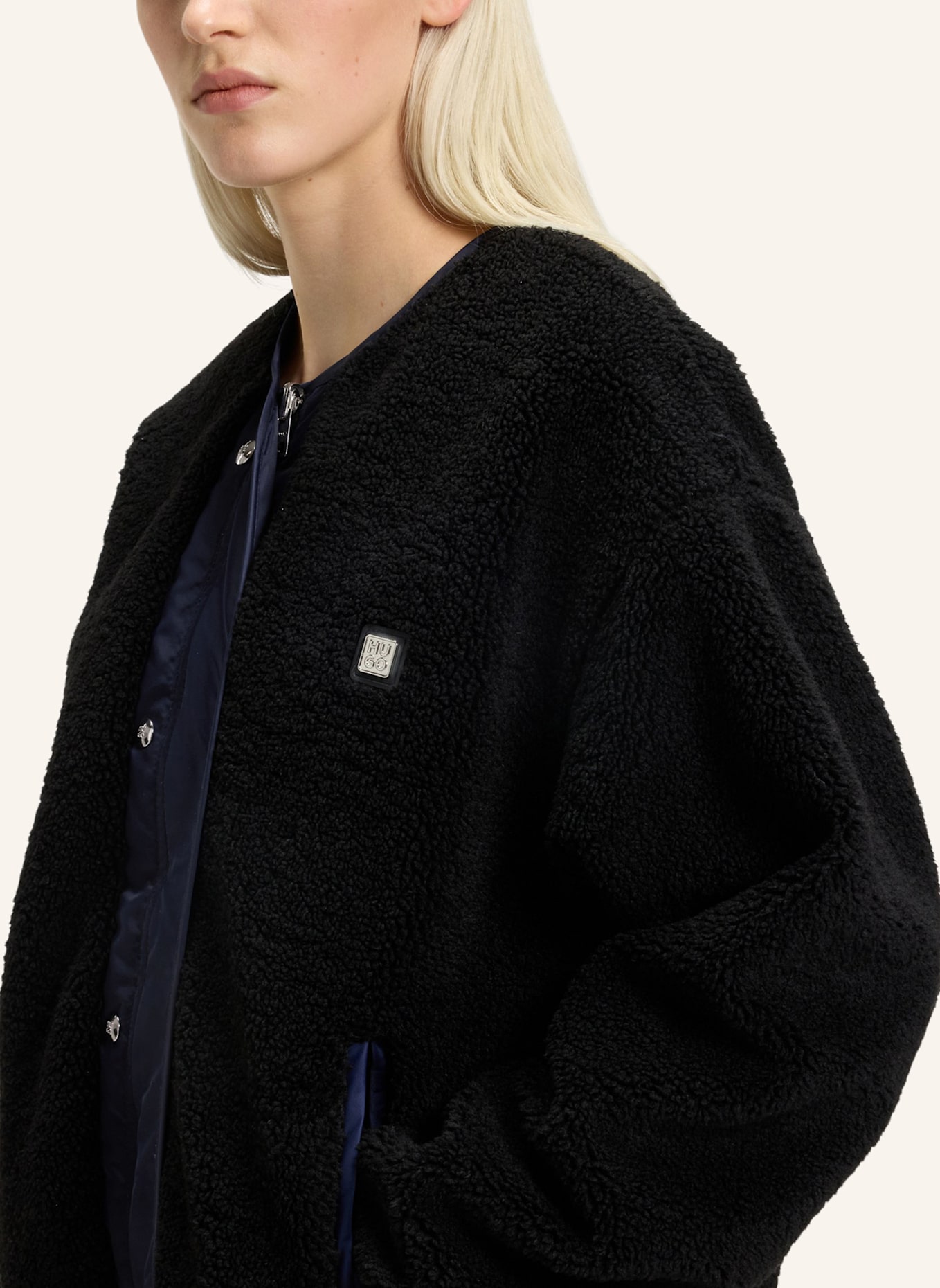 HUGO Casual Jacke FALORANA-1 Regular Fit: DUNKELBLAU