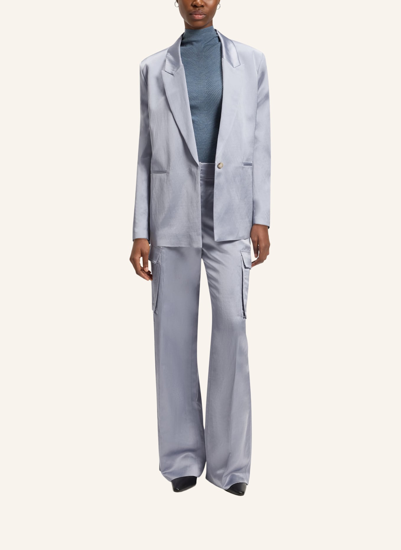 BOSS Business Hose TIANAMIA Regular Fit: HELLGRAU