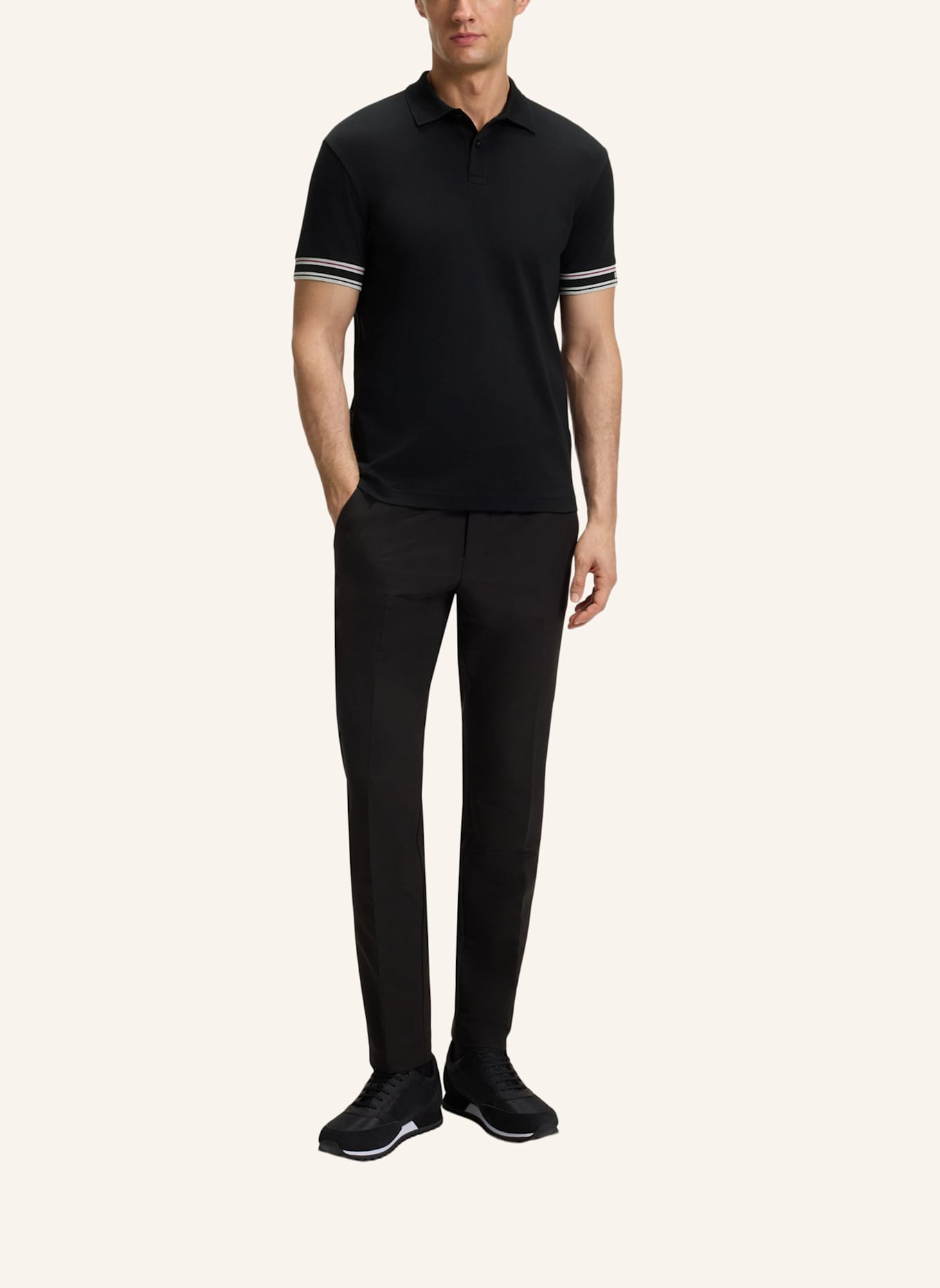 BOSS Poloshirt POLO ZONE Slim Fit: SCHWARZ