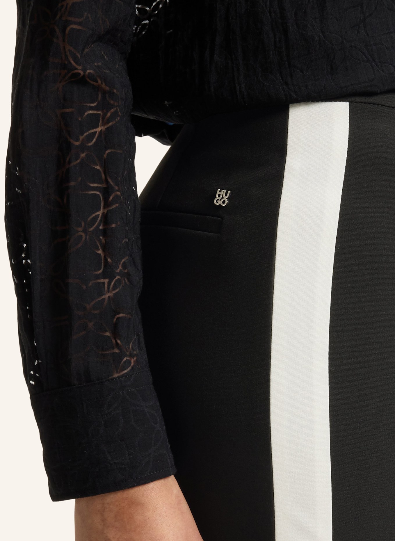 HUGO Business Hose HIZANA Regular Fit: SCHWARZ