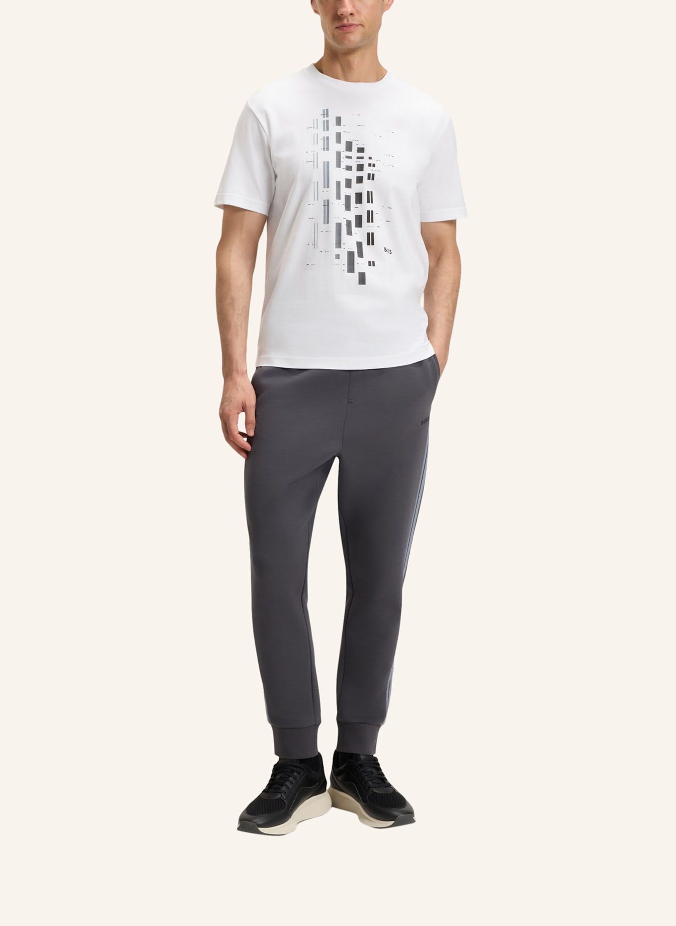 BOSS T-Shirt TEE GRX ZONE Regular Fit: WEISS