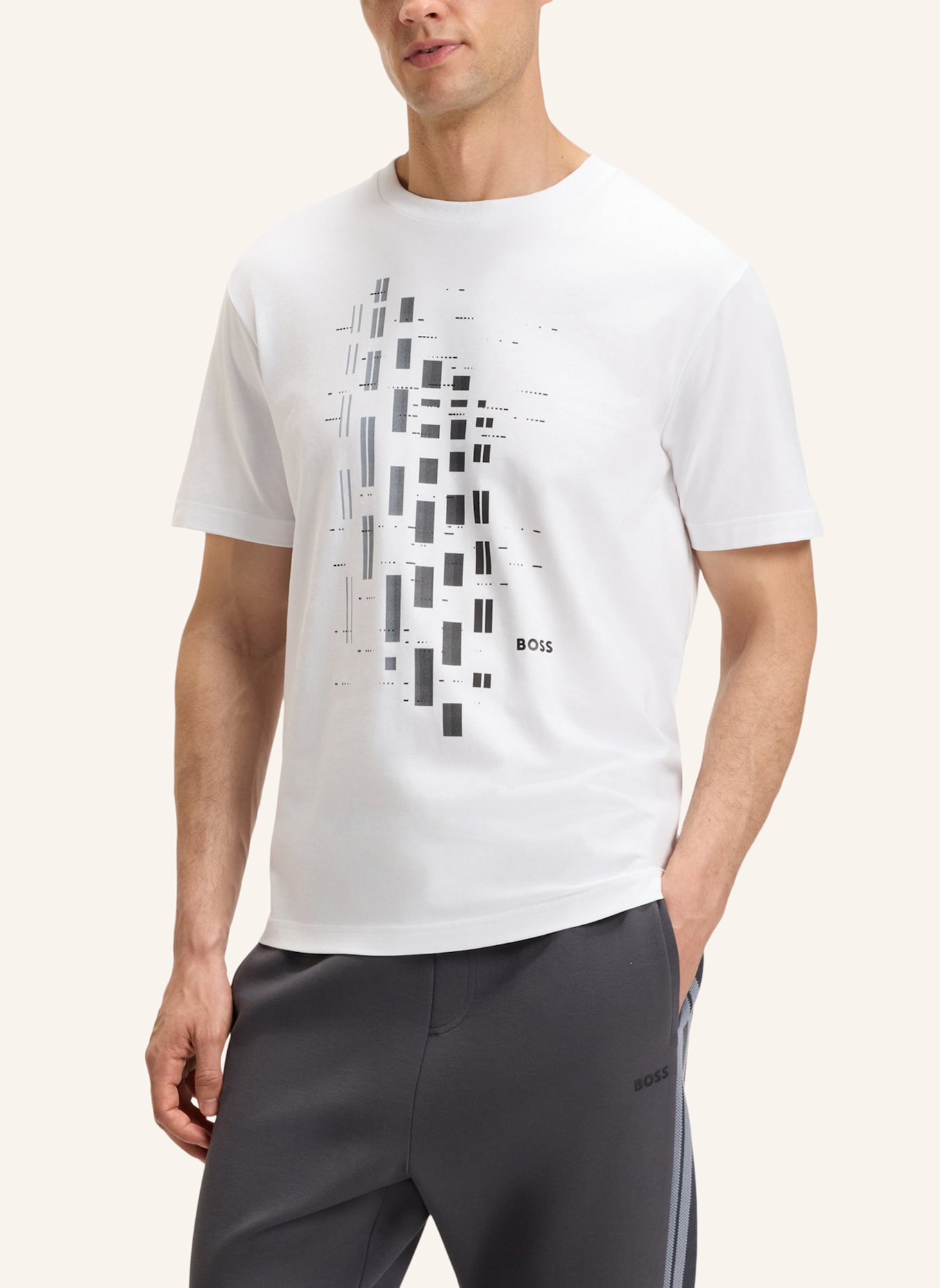 BOSS T-Shirt TEE GRX ZONE Regular Fit: WEISS
