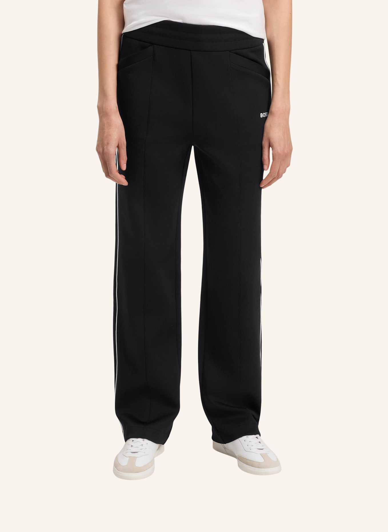BOSS Casual Hose ERINA Straight Fit: SCHWARZ