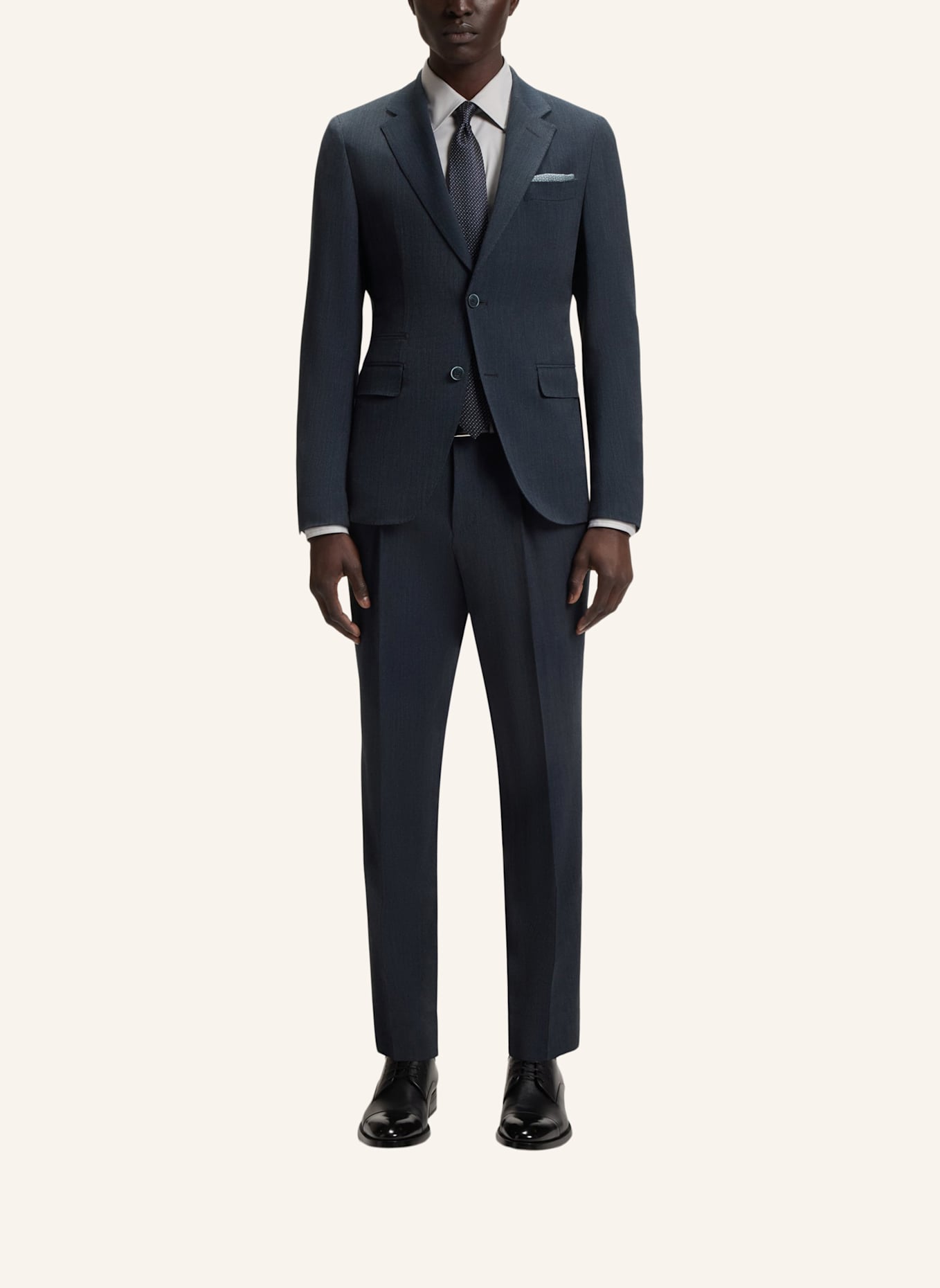 BOSS Business Anzug L-HESTON2PCSLP-FP253 Slim Fit: DUNKELBLAU