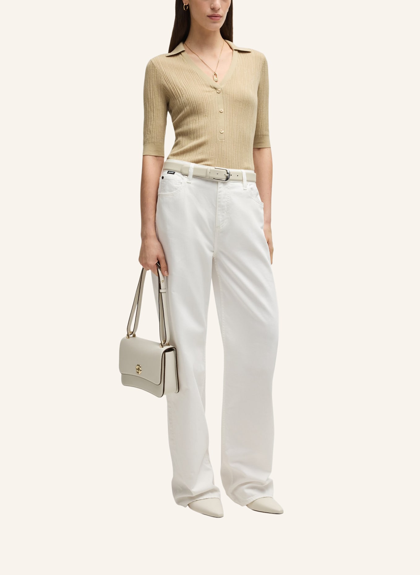BOSS Pullover FABYNI: BEIGE