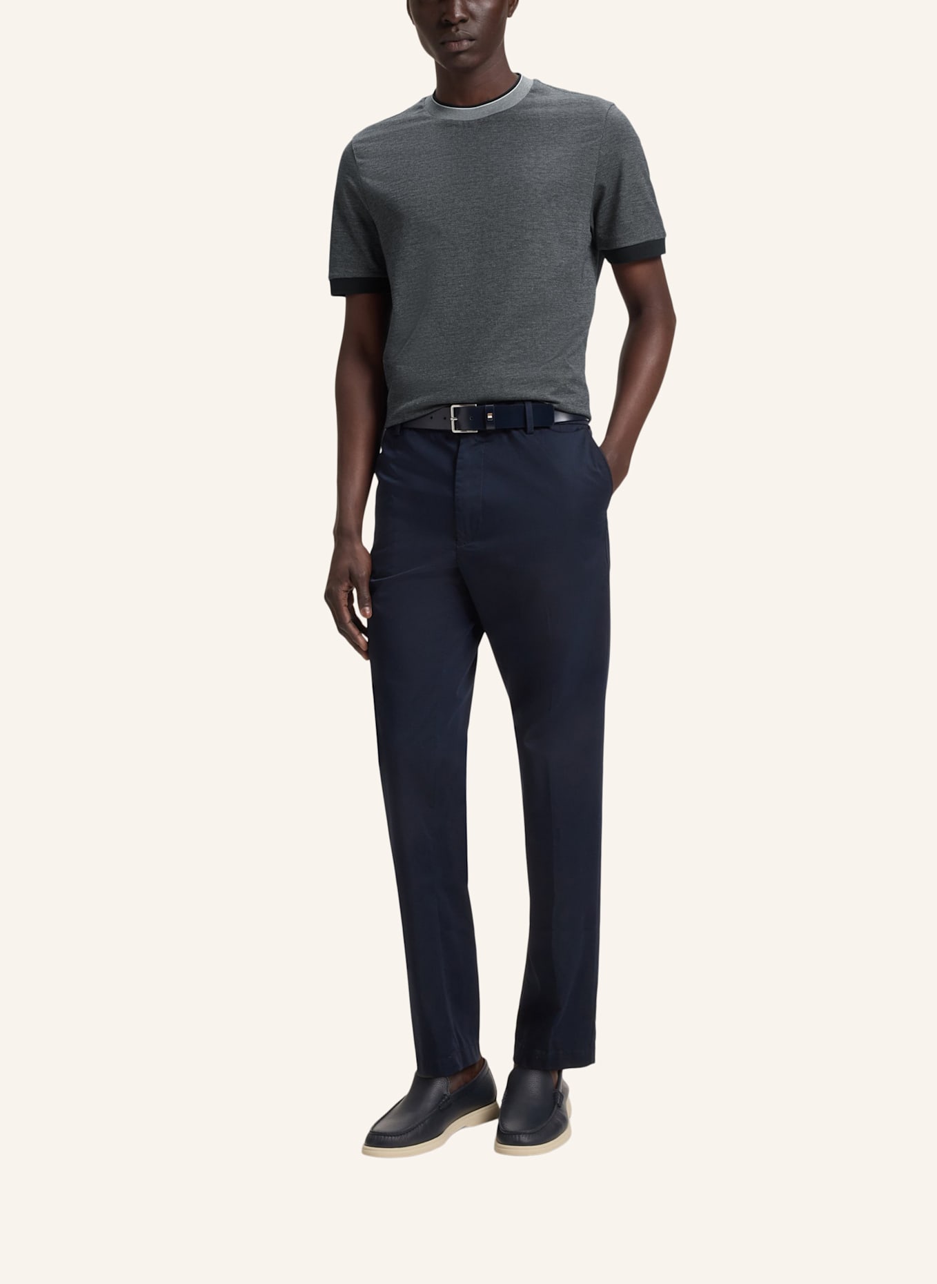 BOSS T-Shirt H-TESSLER 145 Slim Fit: DUNKELBLAU