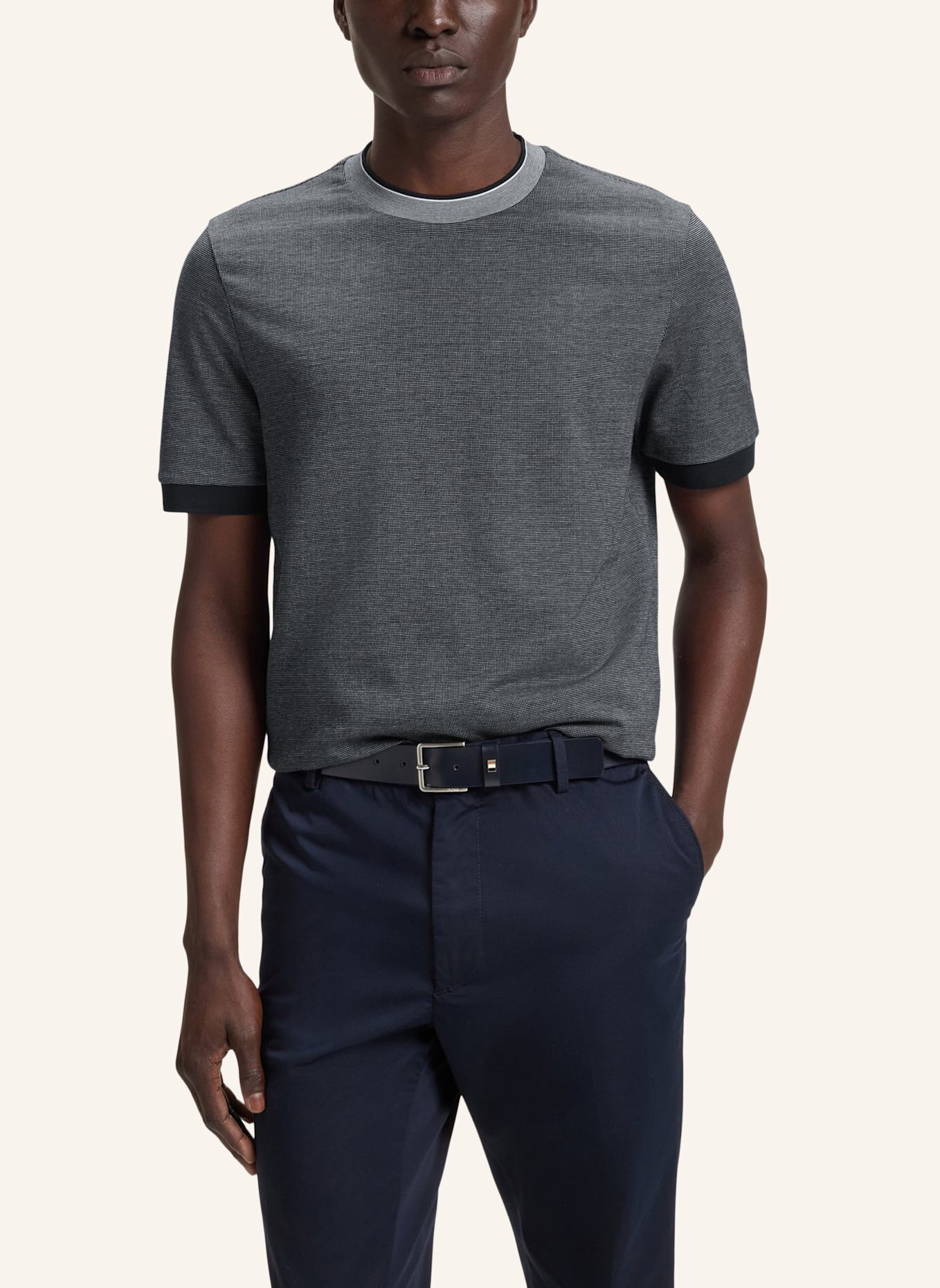 BOSS T-Shirt H-TESSLER 145 Slim Fit: DUNKELBLAU