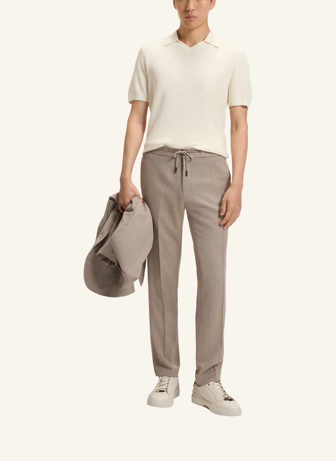 BOSS Pullover L-IRO Regular Fit: WEISS