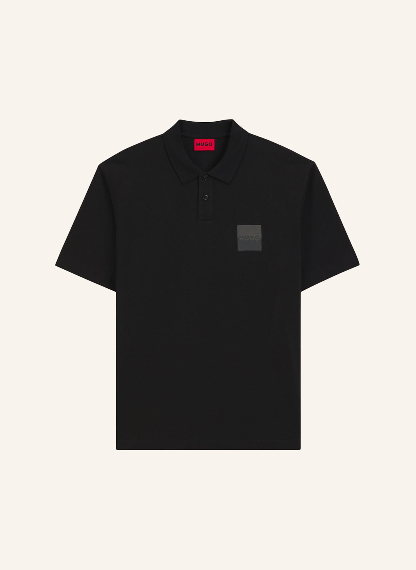 HUGO Poloshirt DUSPLITY Relaxed Fit: SCHWARZ