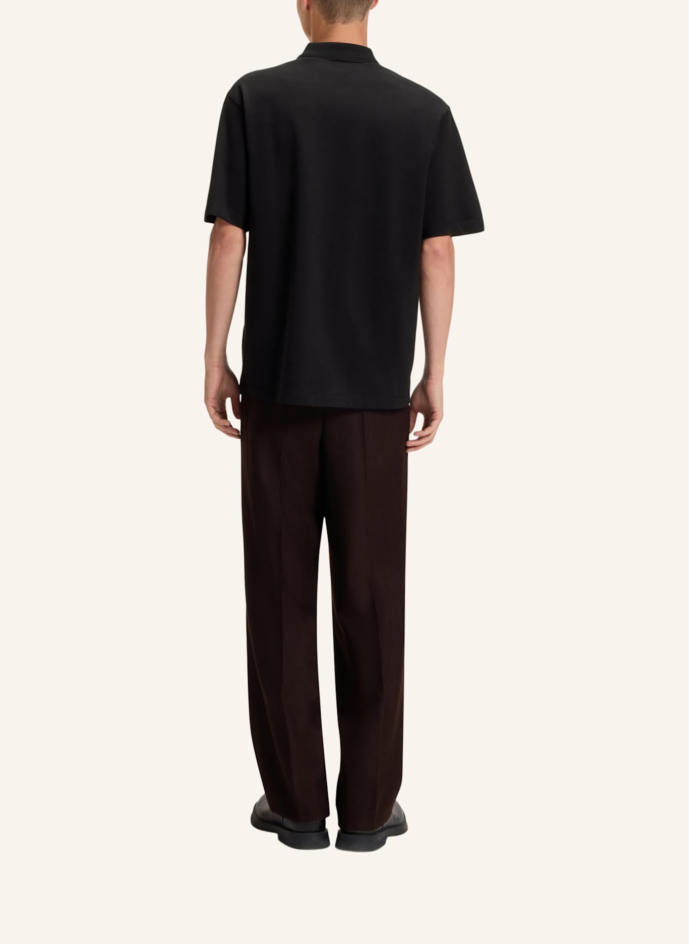 HUGO Poloshirt DUSPLITY Relaxed Fit: SCHWARZ