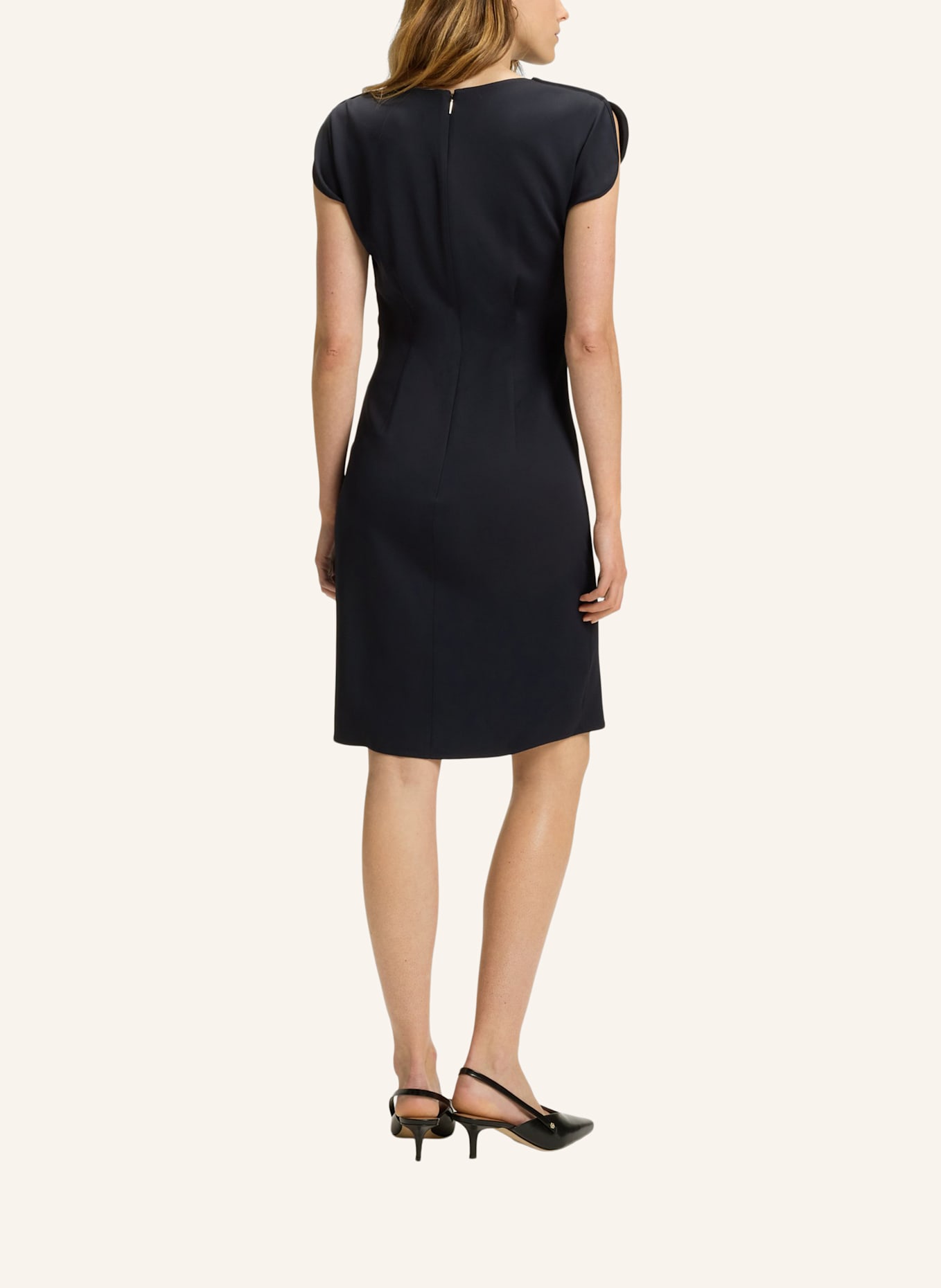 BOSS Business Kleid DEVANIA Slim Fit: DUNKELBLAU