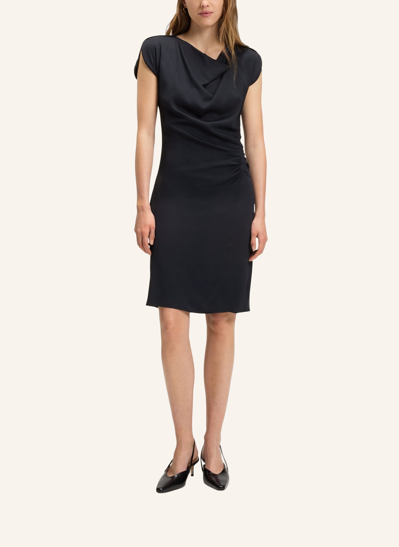 BOSS Business Kleid DEVANIA Slim Fit: DUNKELBLAU