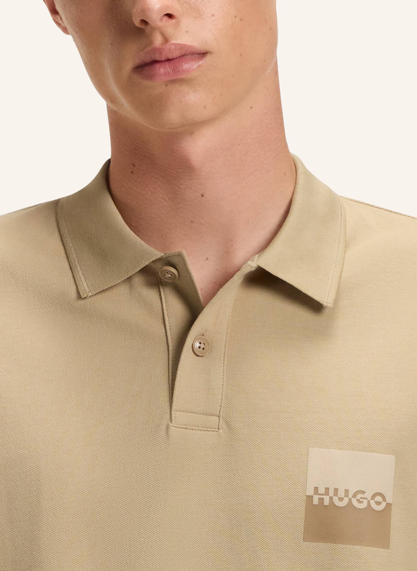 HUGO Poloshirt DUSPLITY Relaxed Fit: BEIGE