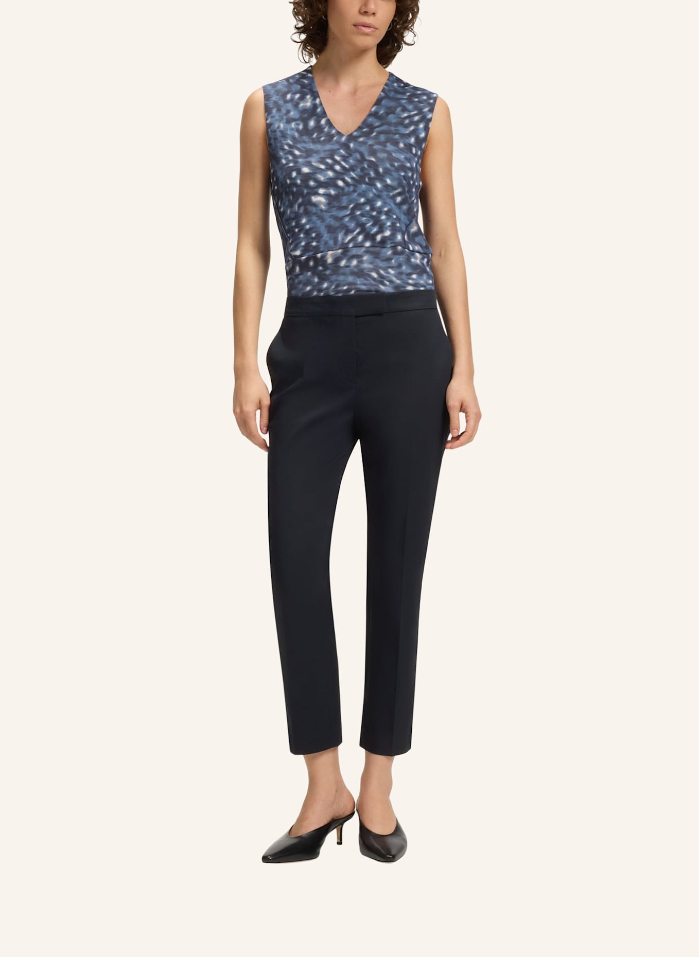 BOSS Business Hose TAPRIA-CROP1 Slim Fit: DUNKELBLAU