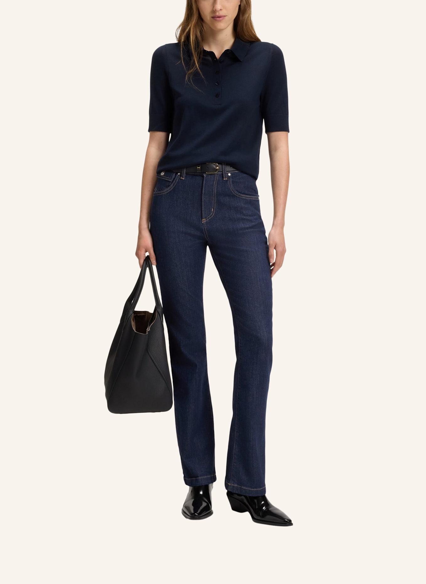 BOSS Jeans LYRIS-BOOTCUT Wide Leg Fit: DUNKELBLAU