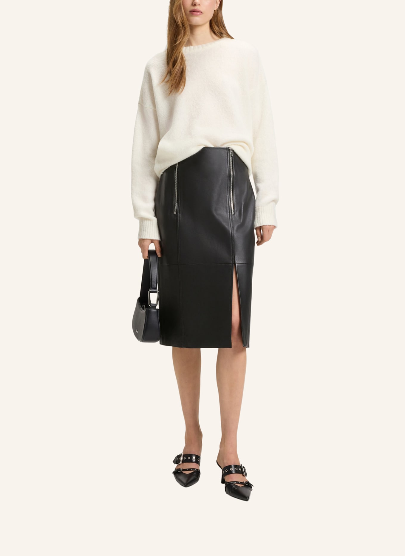 HUGO Casual Rock LEOMIRA Regular Fit: SCHWARZ