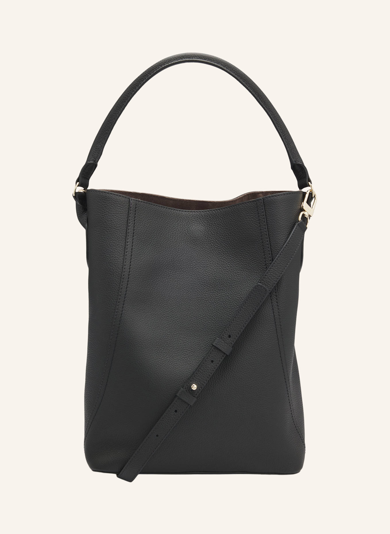 BOSS Umhängetasche LENAH BUCKET: SCHWARZ