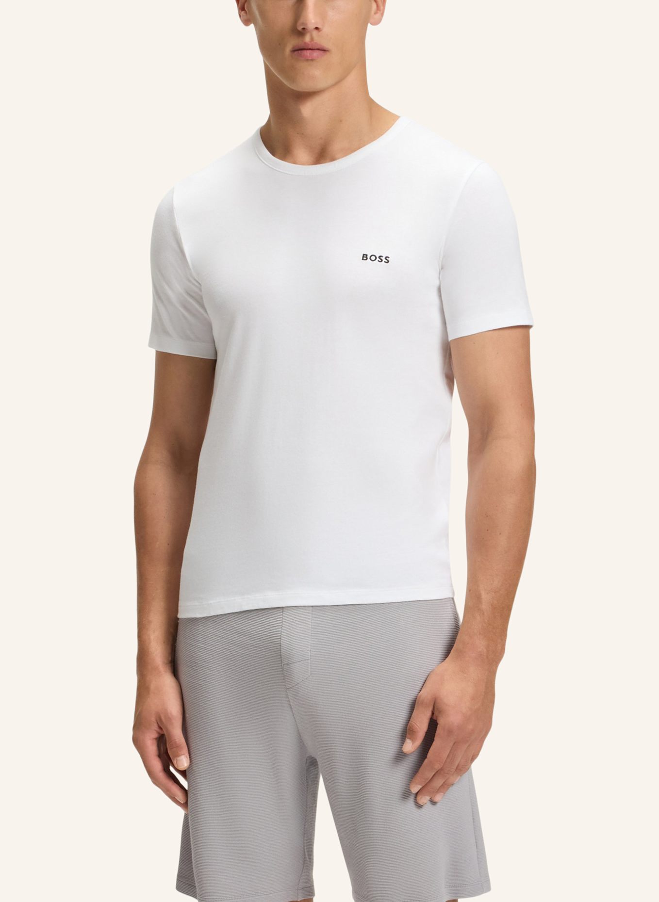 BOSS Unterwäsche Top TSHIRTRN 3P CLASSIC Regular Fit: WEISS