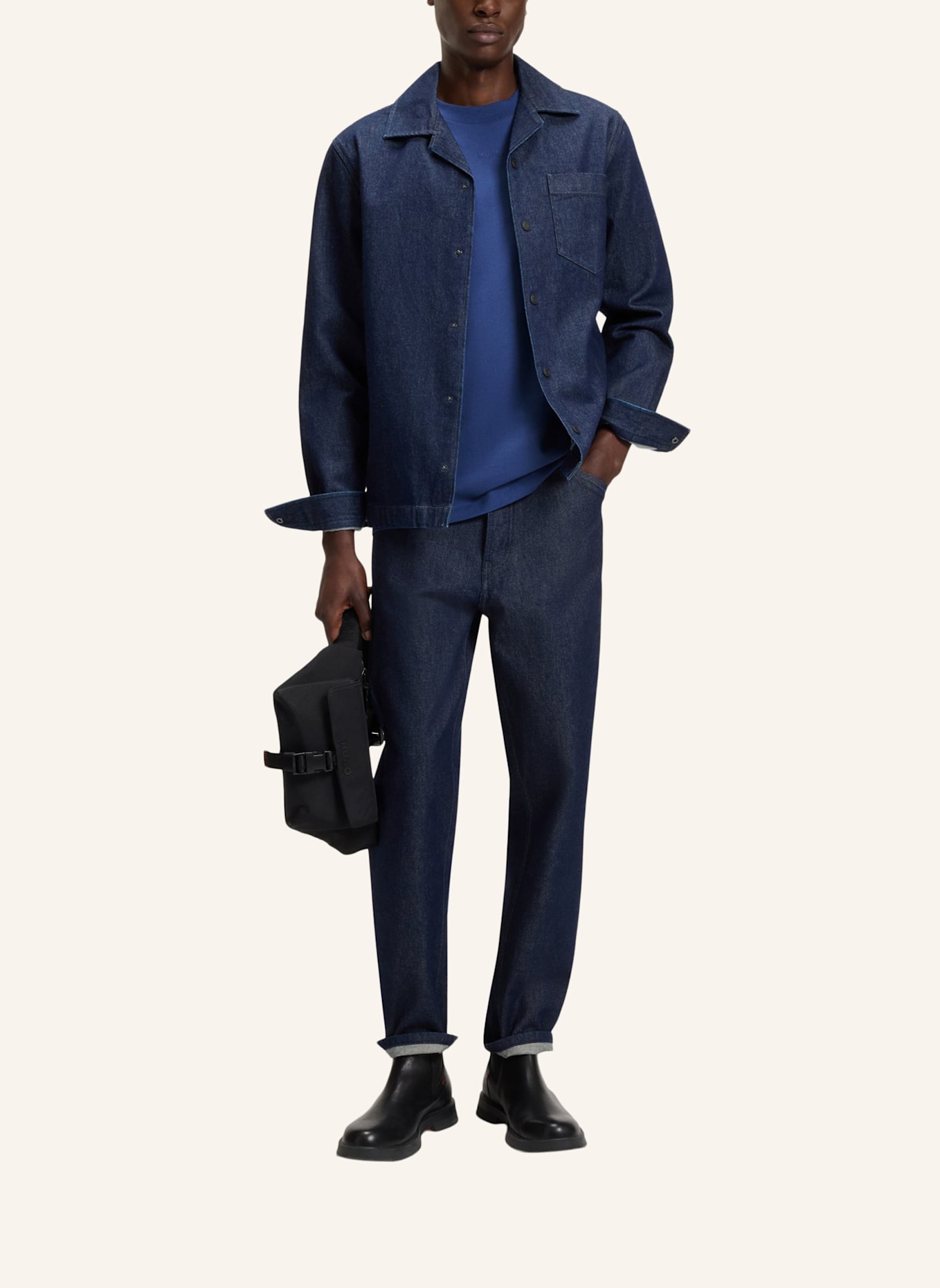 HUGO T-Shirt DAPOLINO: BLAU