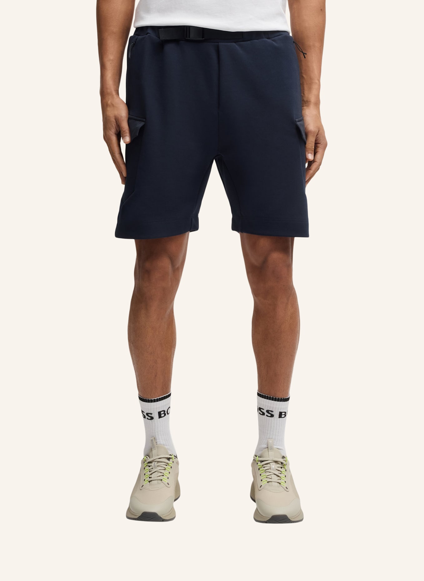 BOSS Casual Hose HARIQ SHORT GLAMPING Regular Fit: DUNKELBLAU