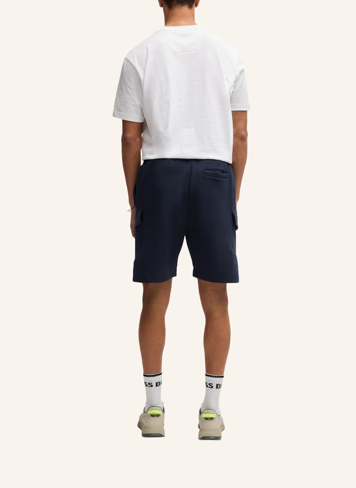 BOSS Casual Hose HARIQ SHORT GLAMPING Regular Fit: DUNKELBLAU