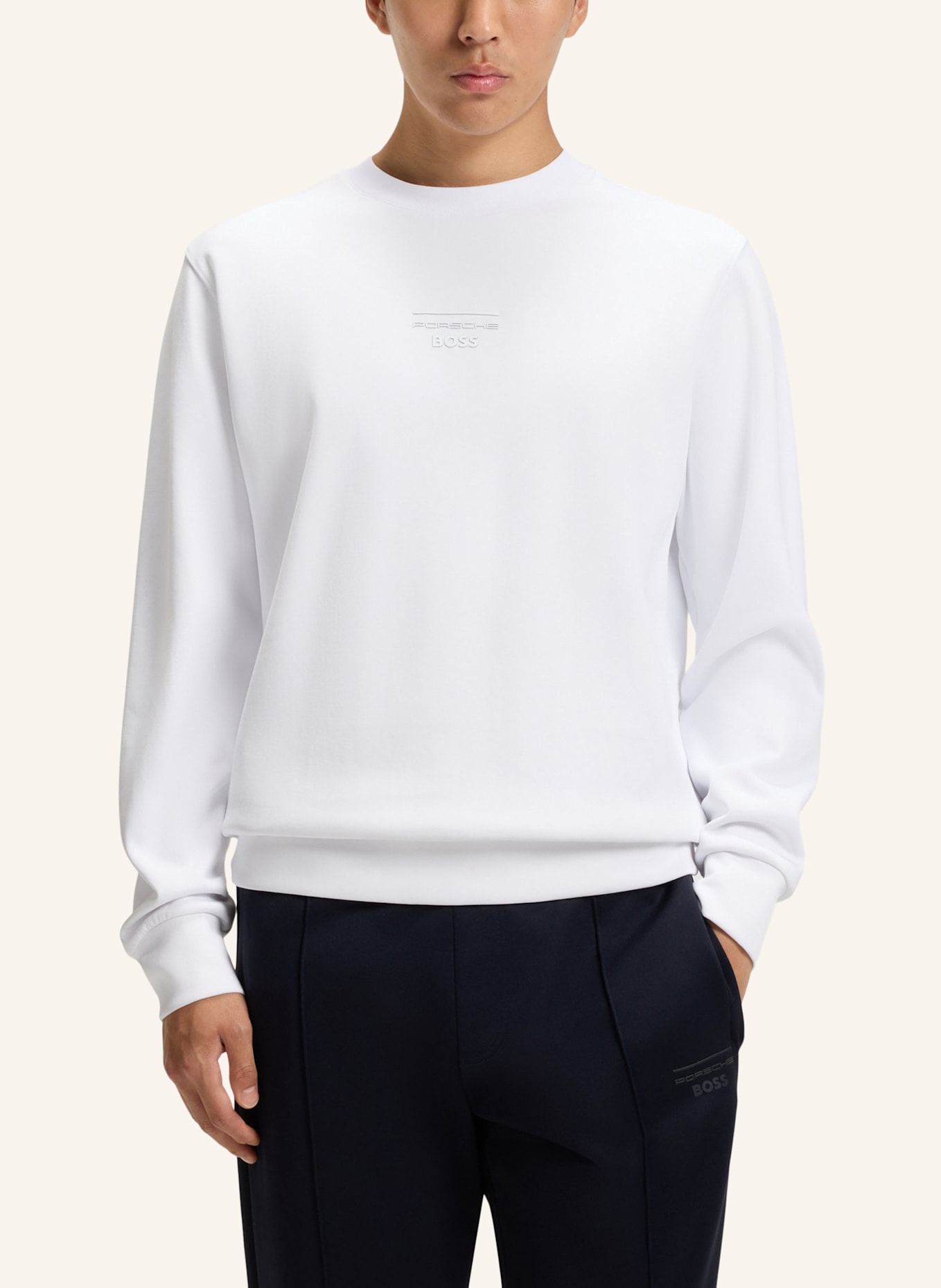 BOSS Sweatshirt C-SOLERI 71_PS Relaxed Fit: WEISS