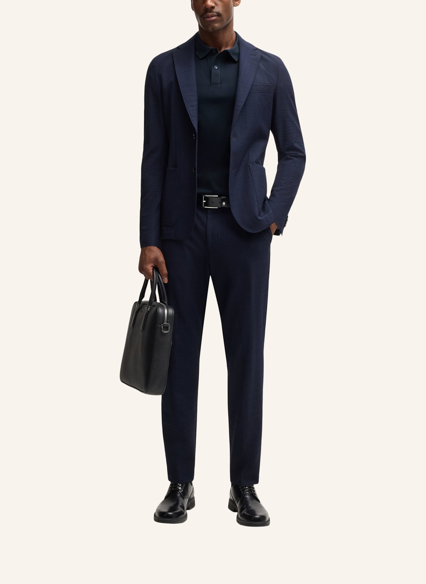 BOSS Poloshirt H-PHILLIPSON 199 Slim Fit: DUNKELBLAU