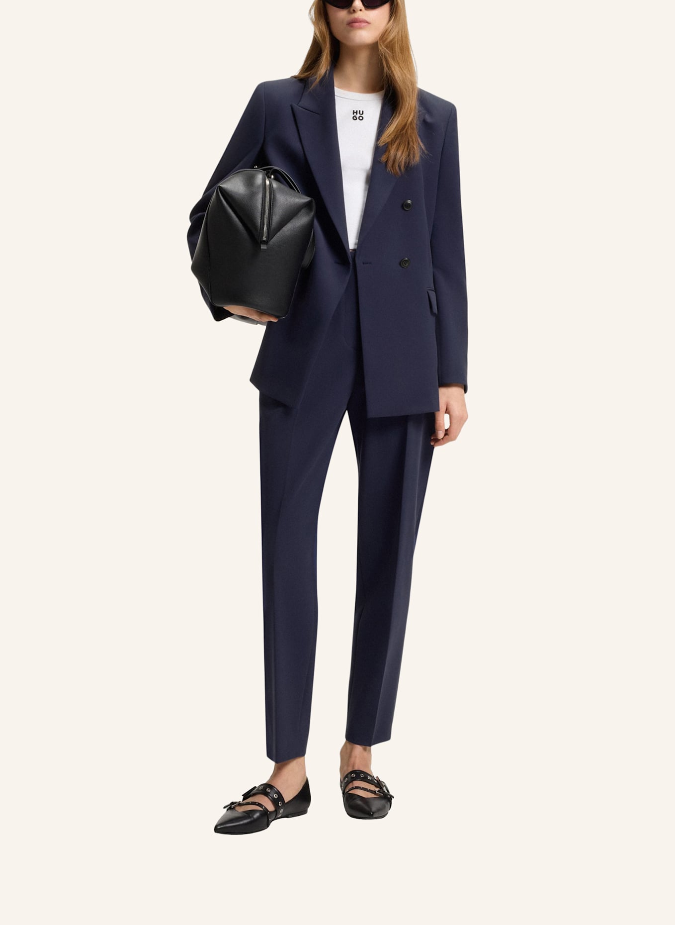 HUGO Business Hose HALUNIA Regular Fit: DUNKELBLAU