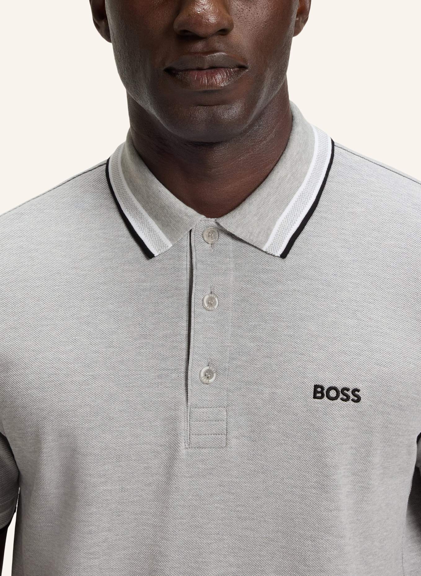 BOSS Poloshirt PADDY Regular Fit: SILBER