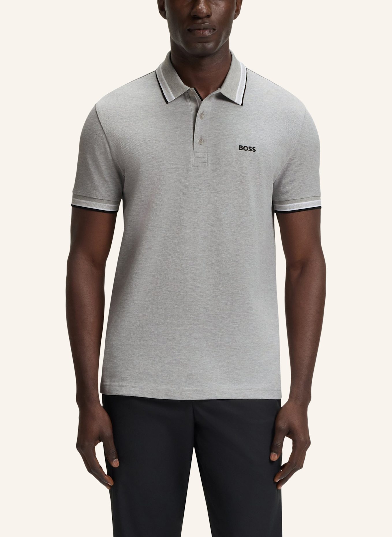 BOSS Poloshirt PADDY Regular Fit: SILBER