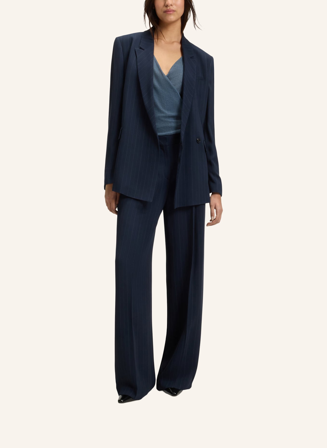 BOSS Casual Top EDRIBA Slim Fit: HELLBLAU