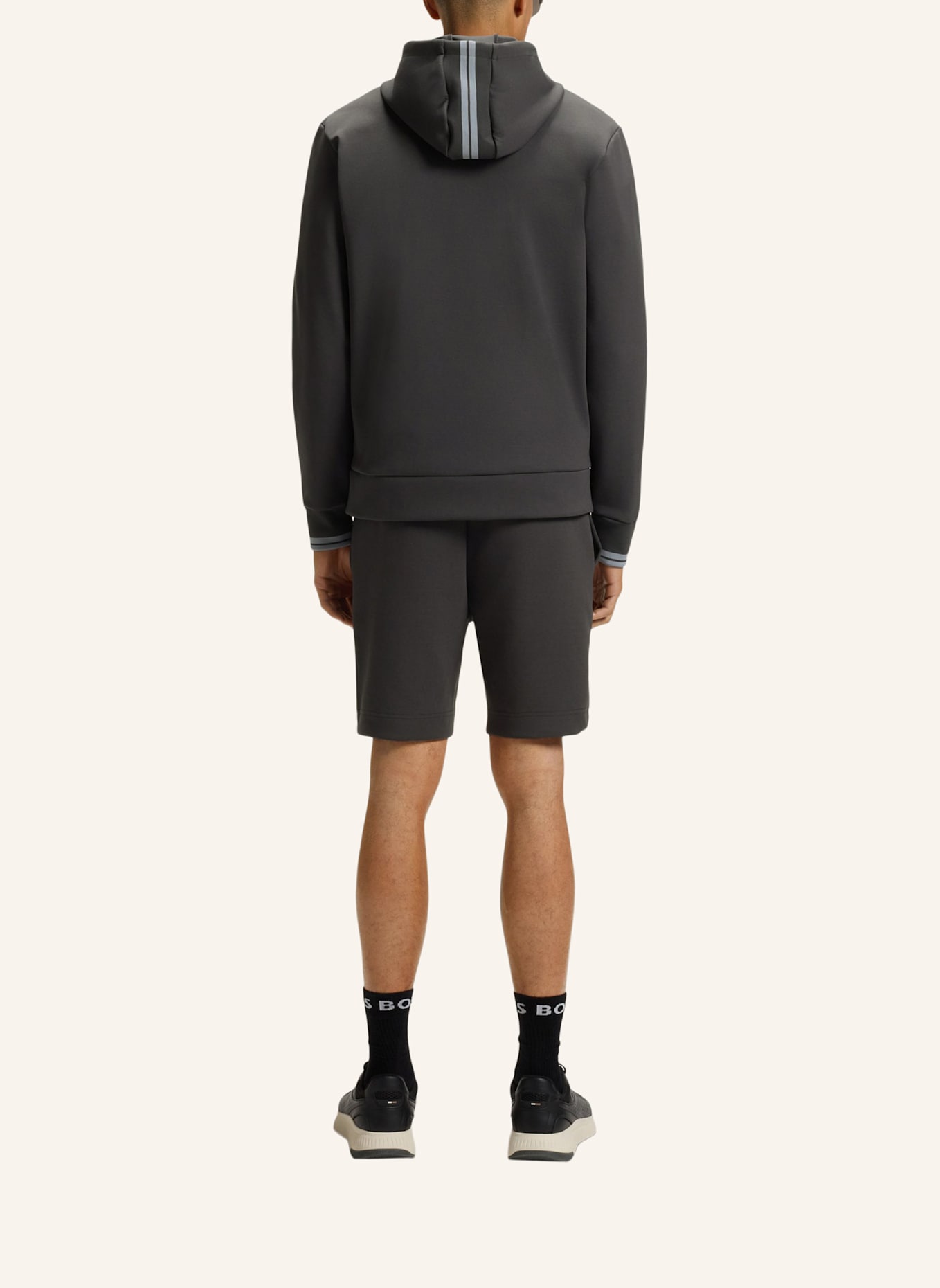 BOSS Sweatshirt FZ HOODIE ZONE Regular Fit: DUNKELGRAU