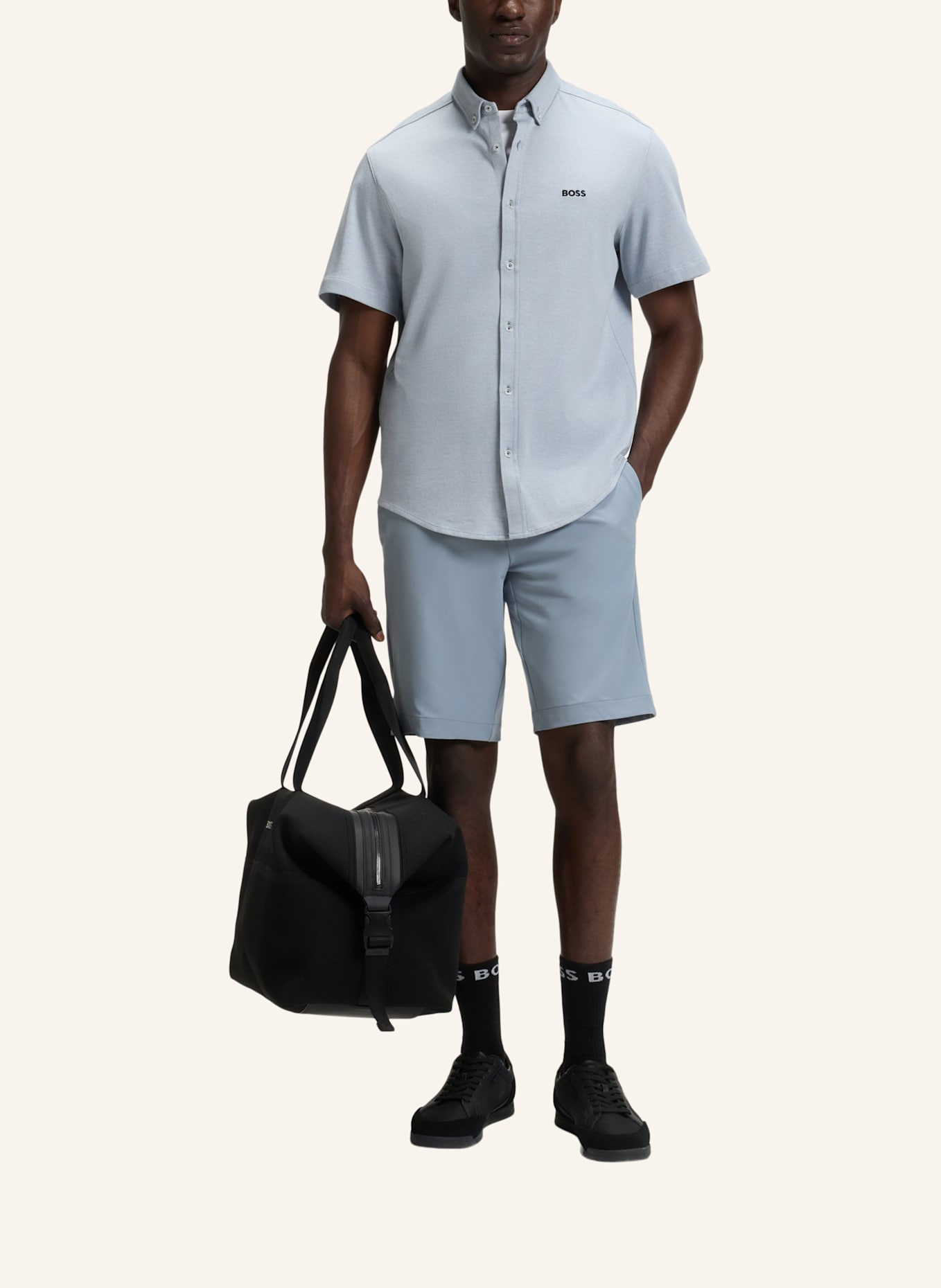 BOSS Short S_COMMUTER_10.5 INCH Slim Fit: DUNKELGRAU